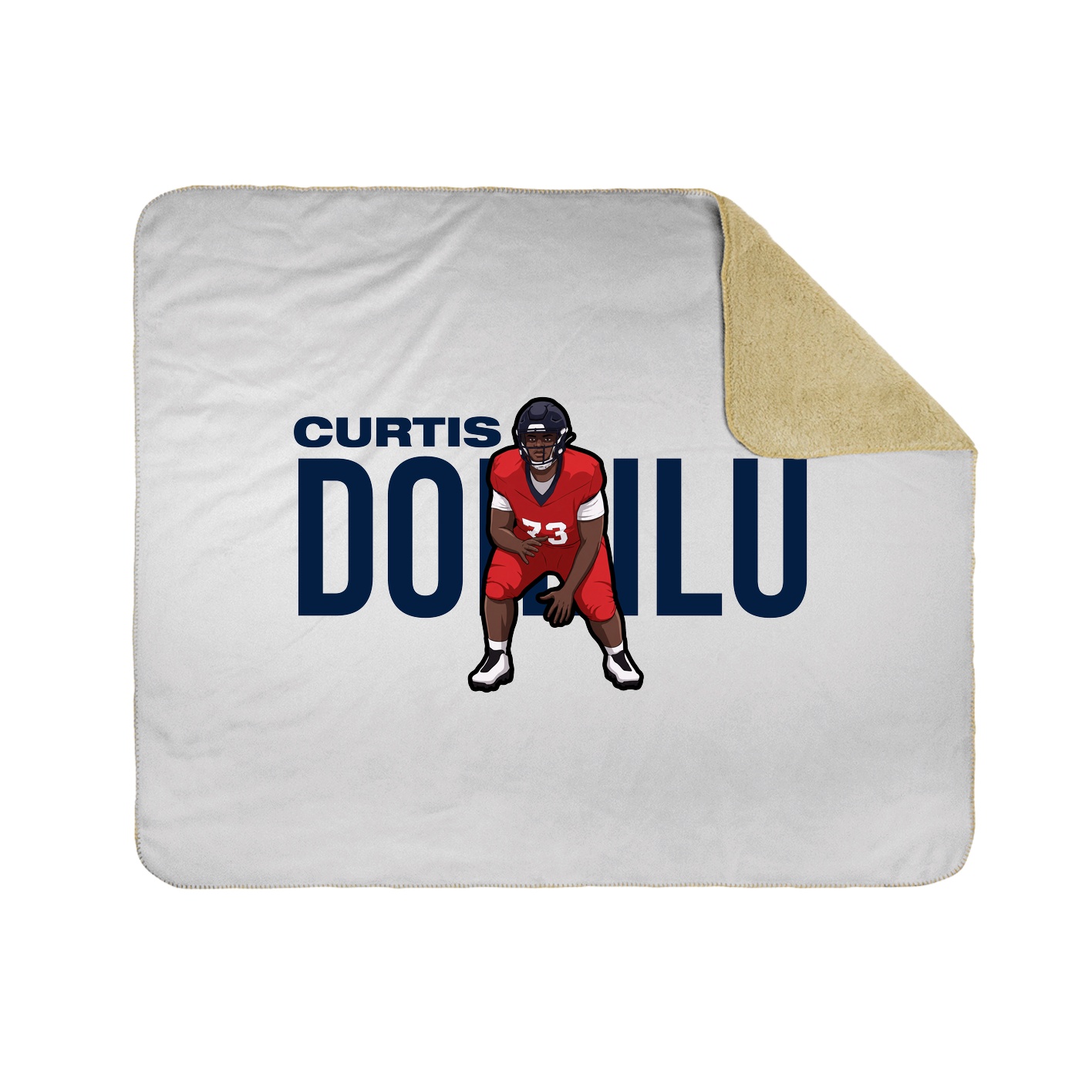 Throw Blanket — Player Name in White