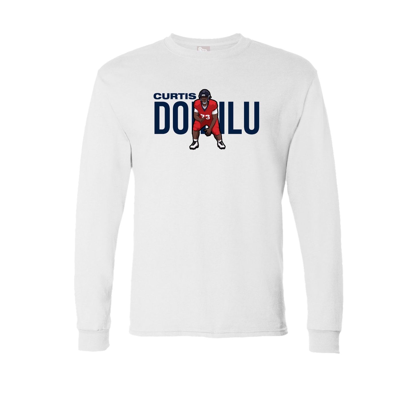 Long Sleeve Tee — Player Name in White