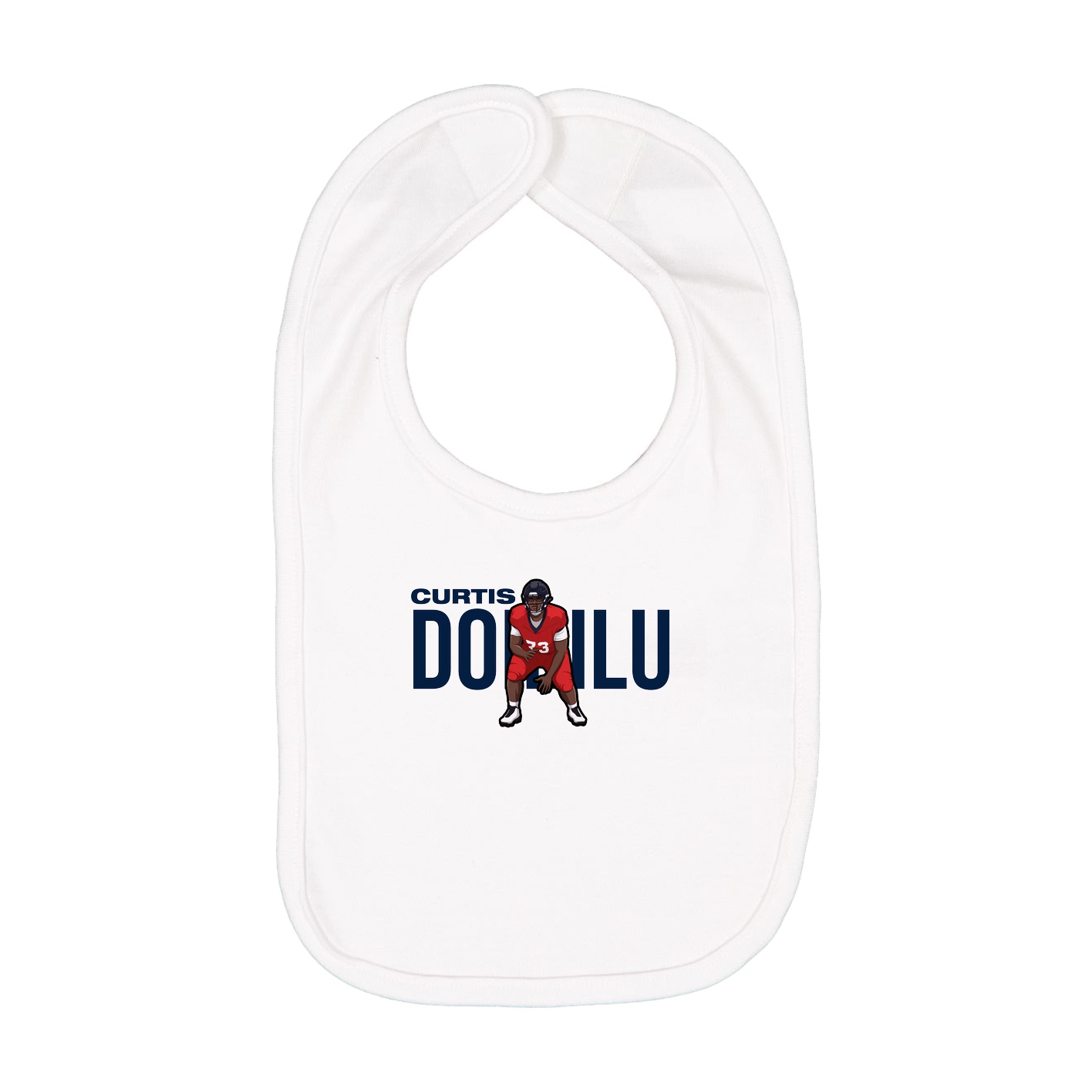 Infant Bib — Player Name in White
