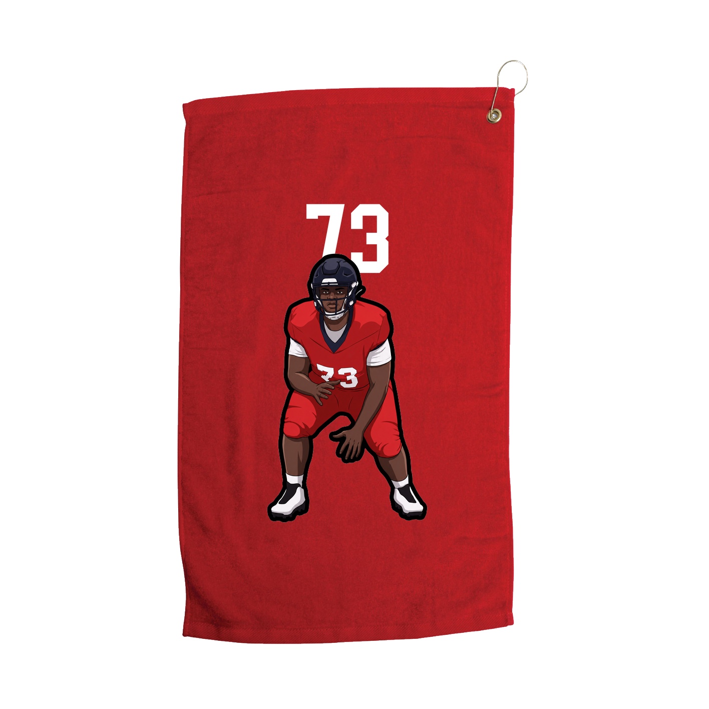 Golf Towel — Number Top in Red