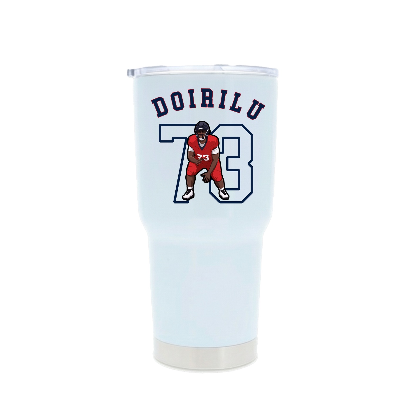 30oz Stainless Steel Tumbler — Shirsey Arch in White