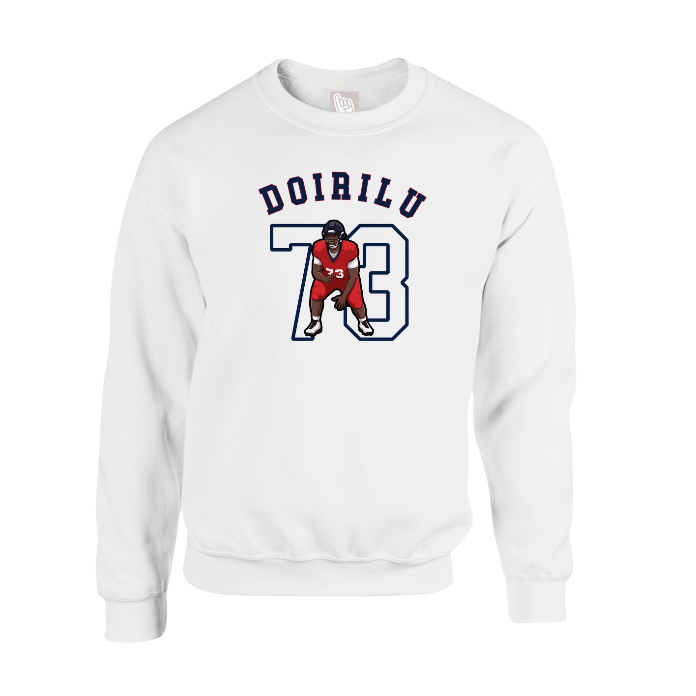 Fleece Crew — Shirsey Arch in White
