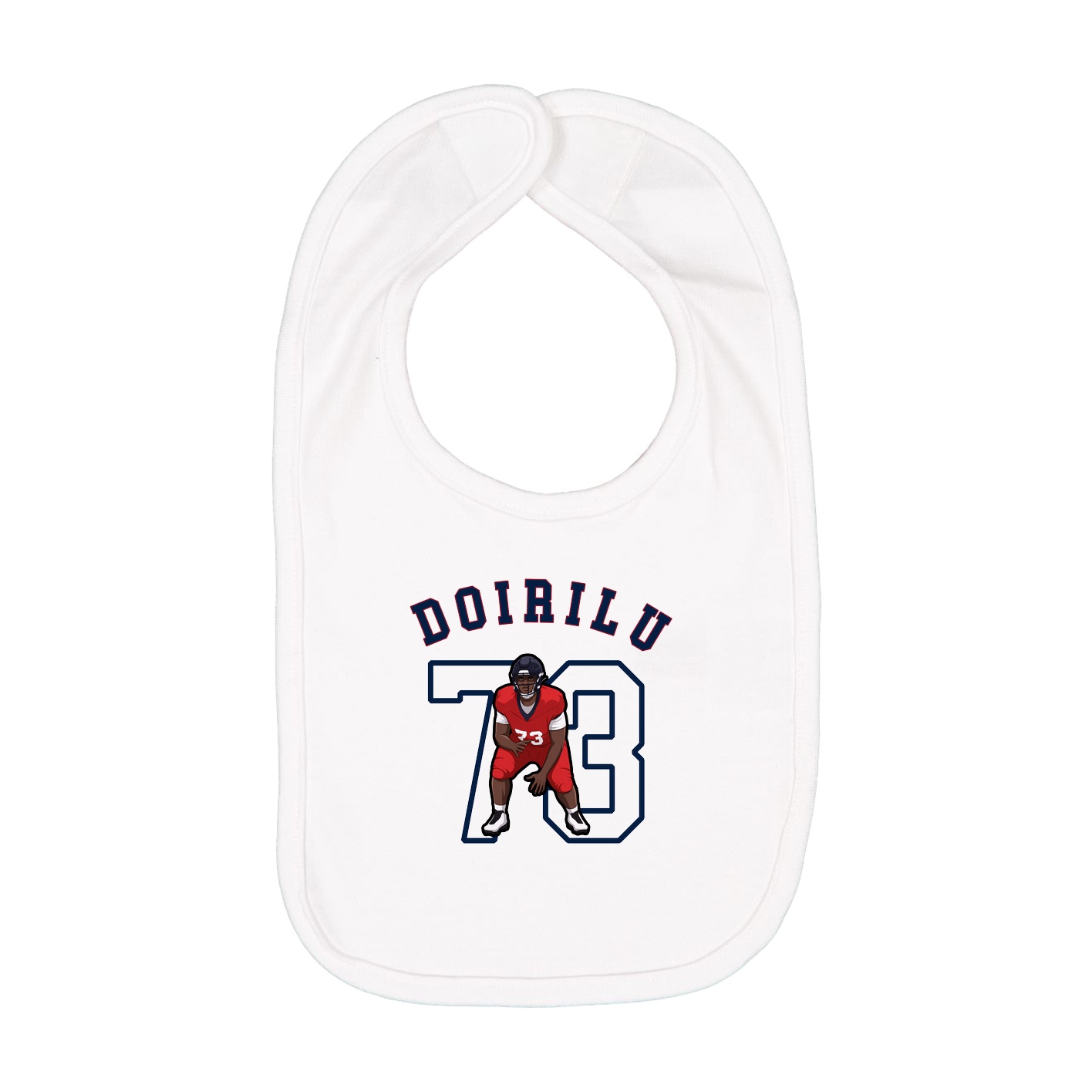 Infant Bib — Shirsey Arch in White