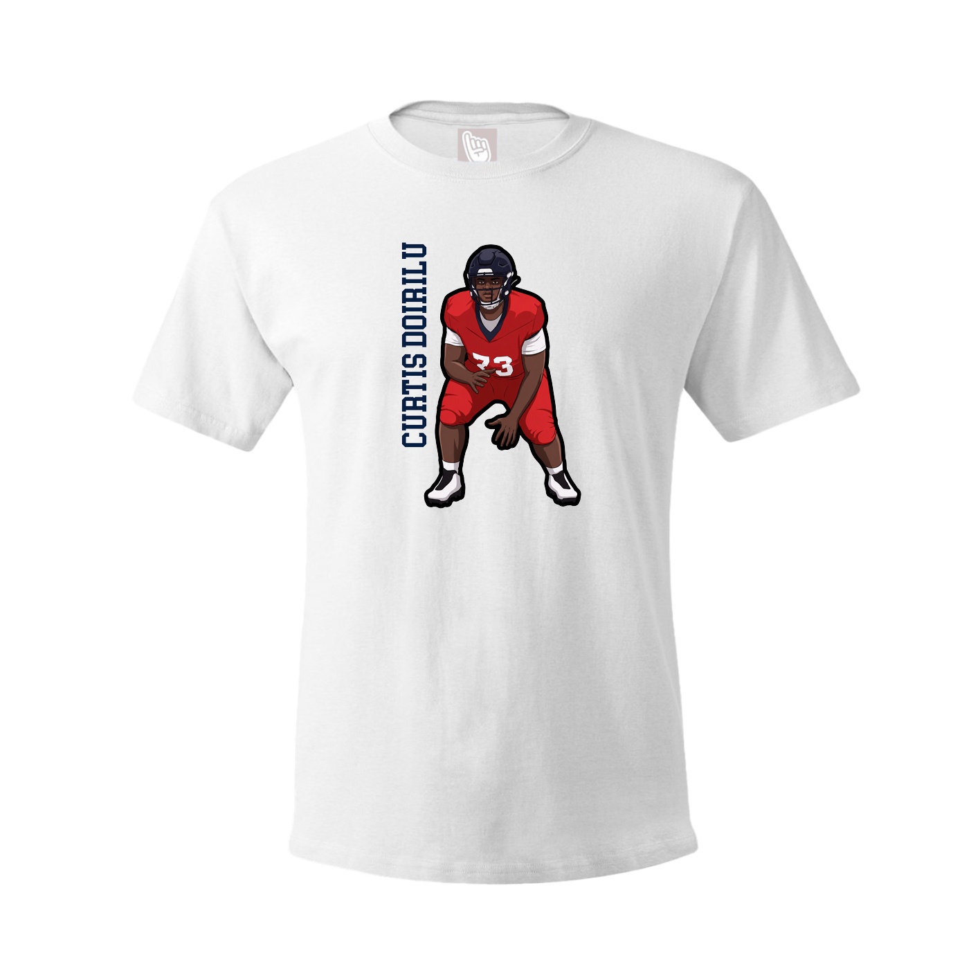 Youth Tee — Name Vertical in White