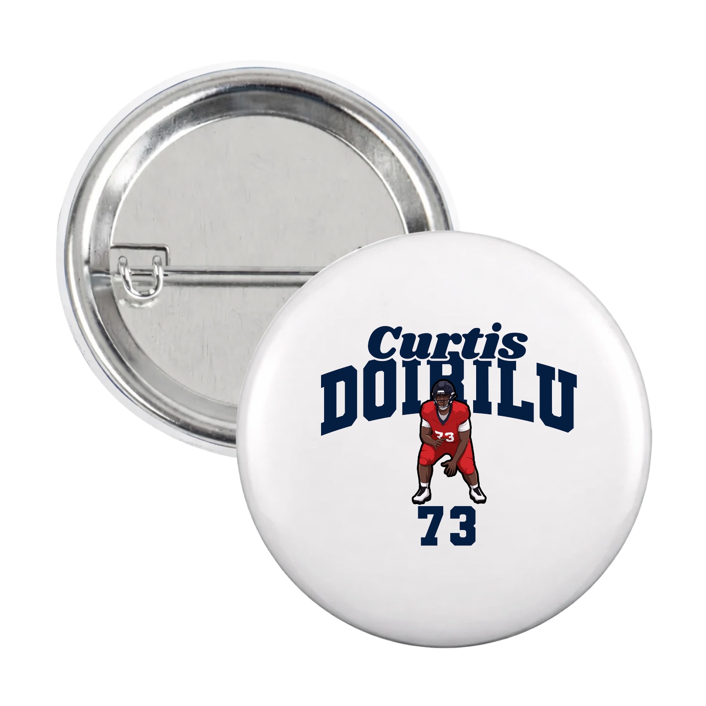 Game Day Button — Signature Arch in White