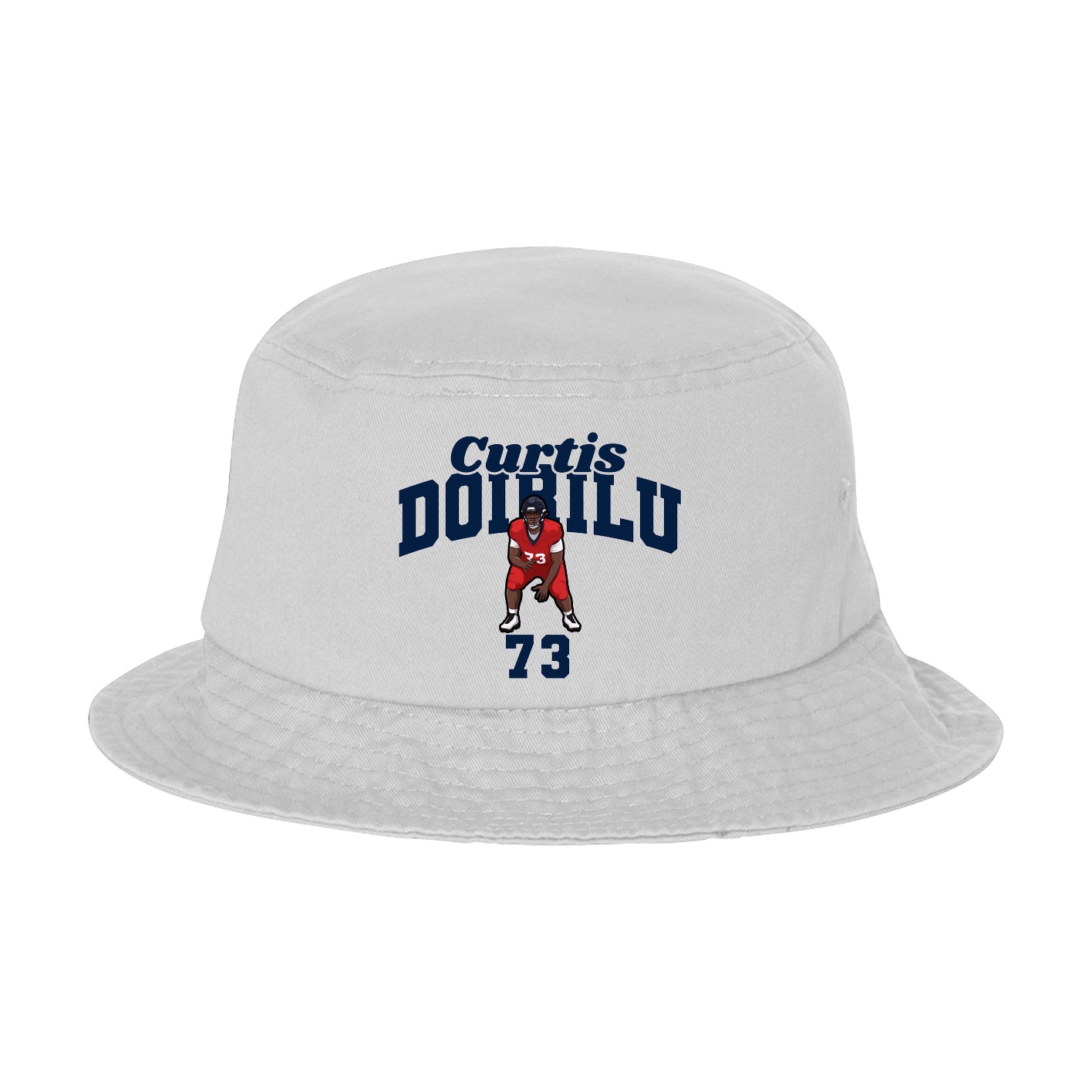 Bucket Cap — Signature Arch in White