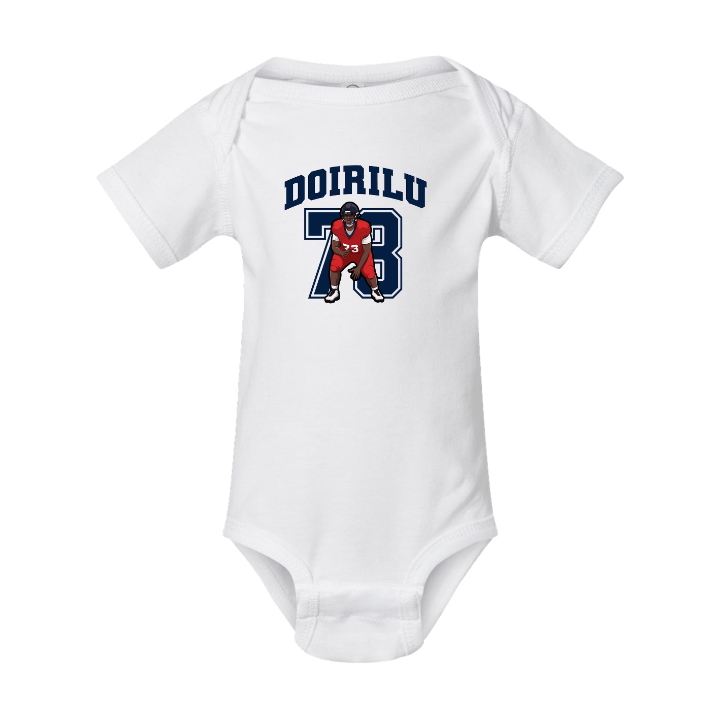 Baby Onesie — Number in White