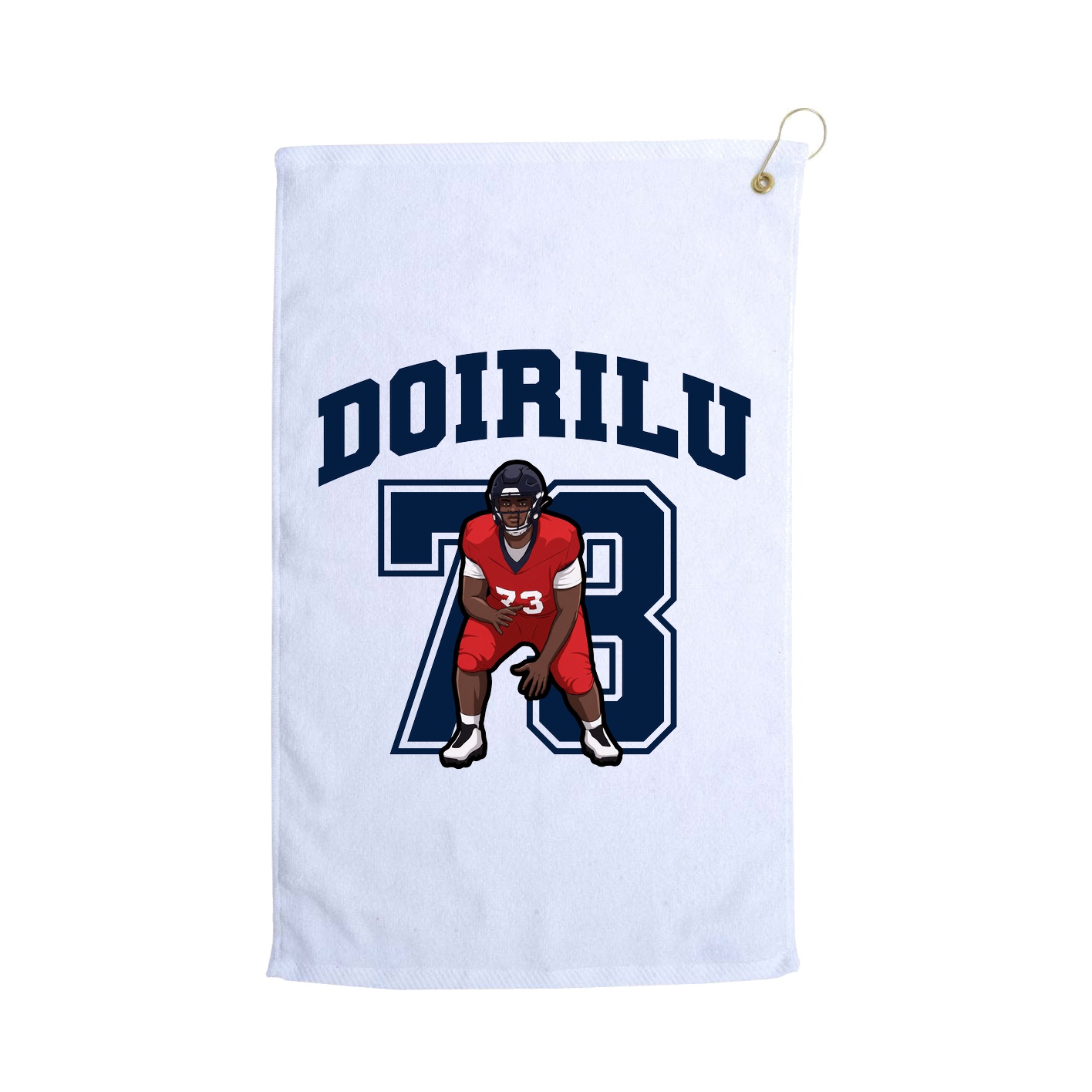 Golf Towel — Number in White