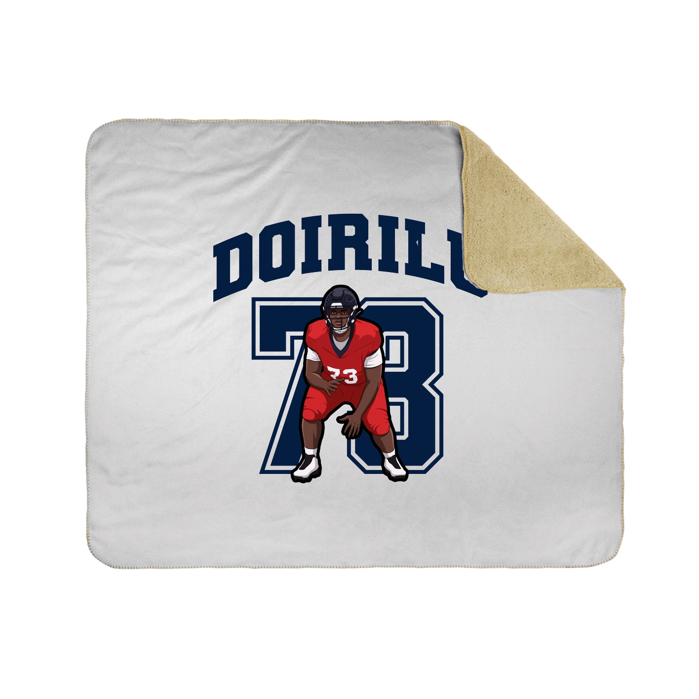 Throw Blanket — Number in White