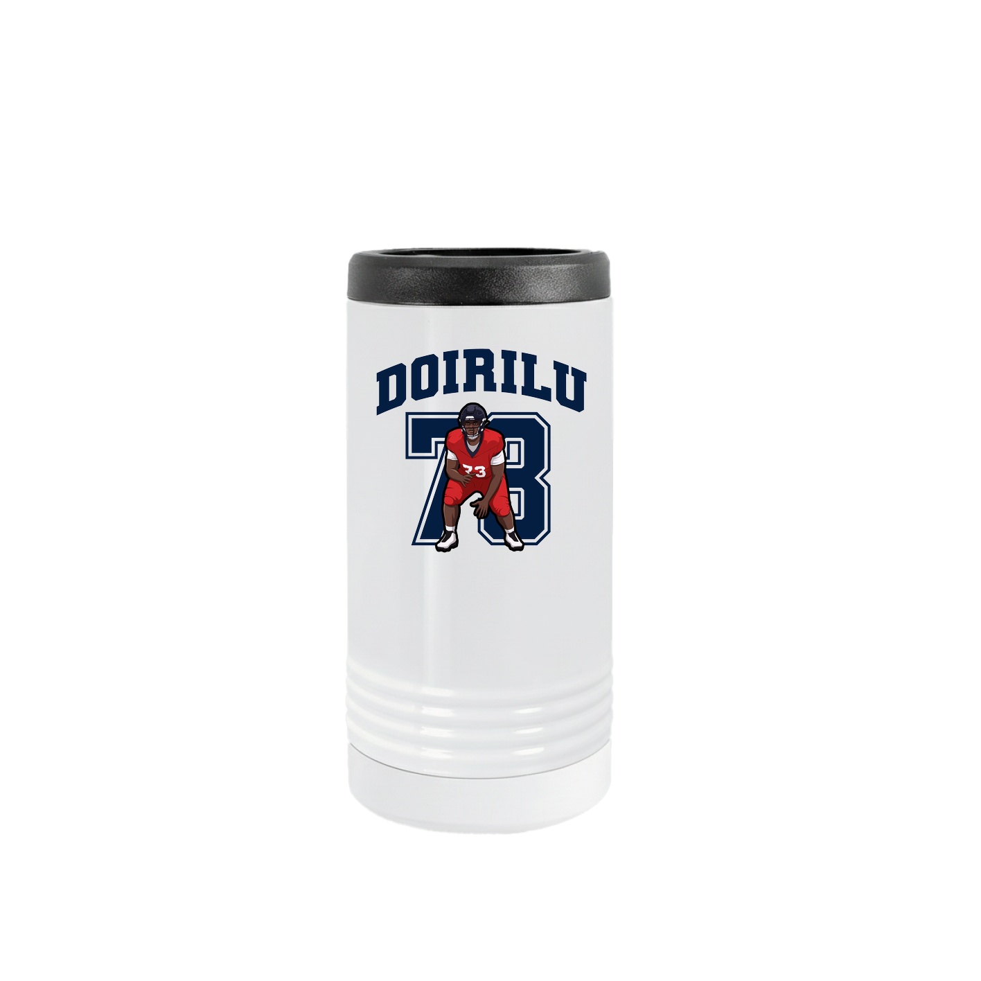 Slim Beverage Holder — Number in White