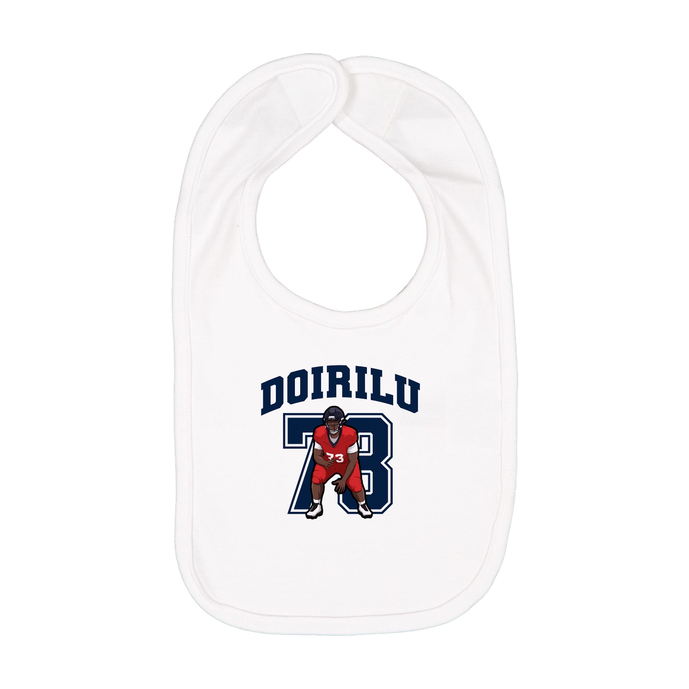 Infant Bib — Number in White