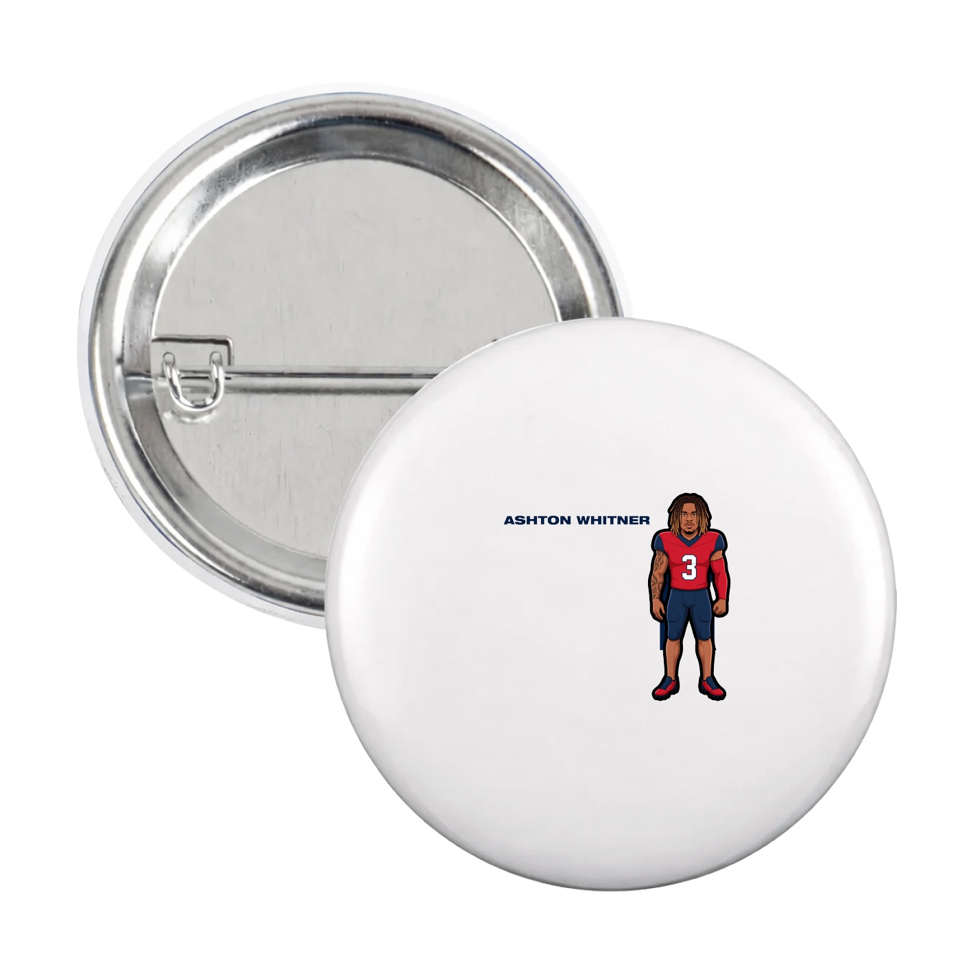 Game Day Button — Player Name in White