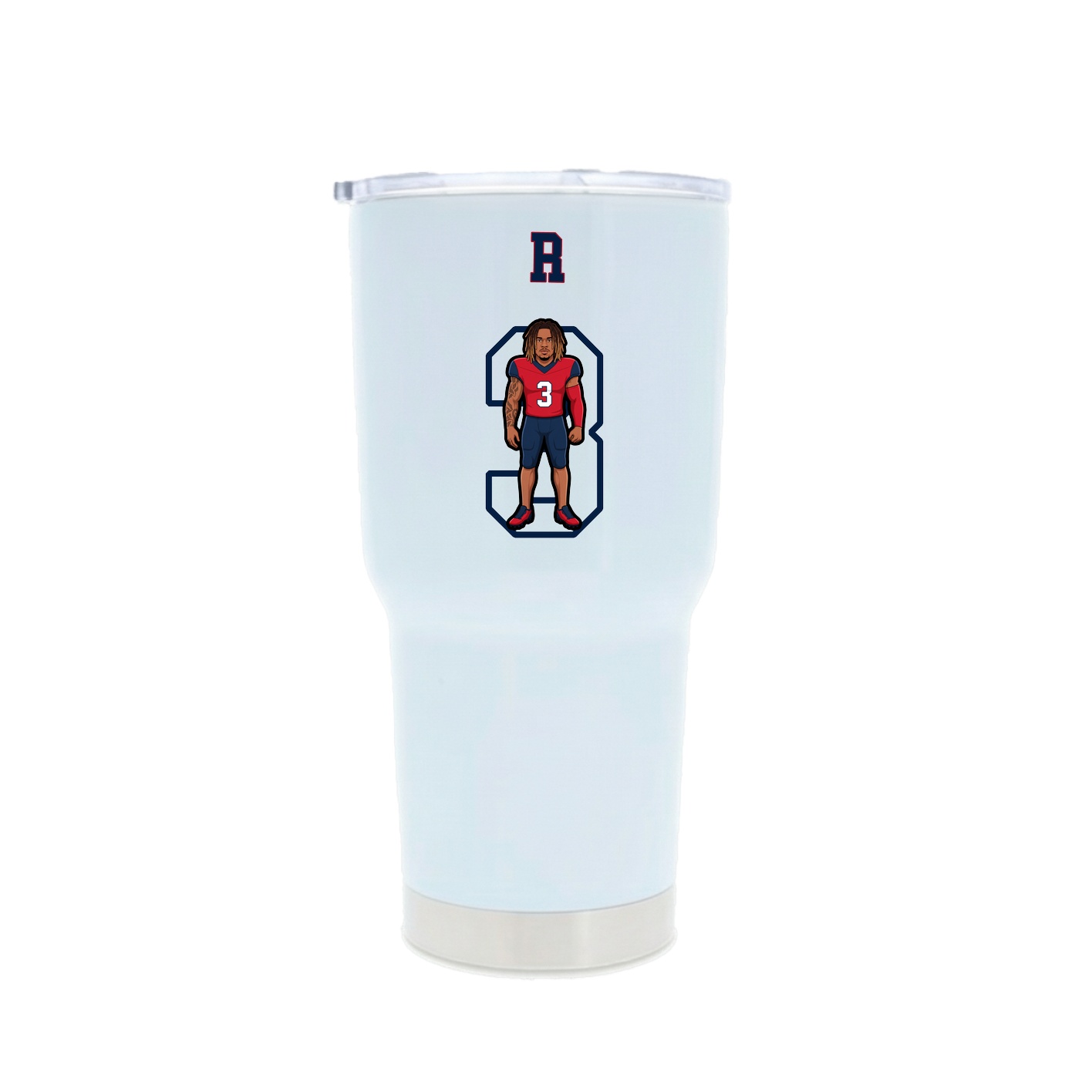 30oz Stainless Steel Tumbler — Shirsey Arch in White