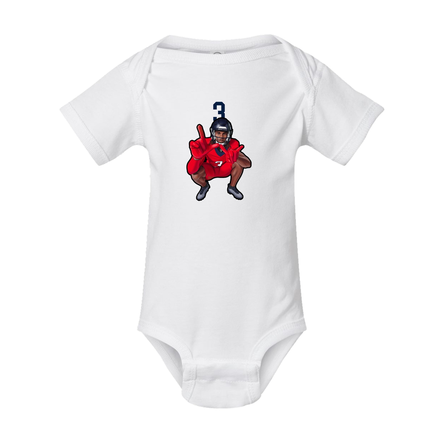Baby Onesie — Number Top in White
