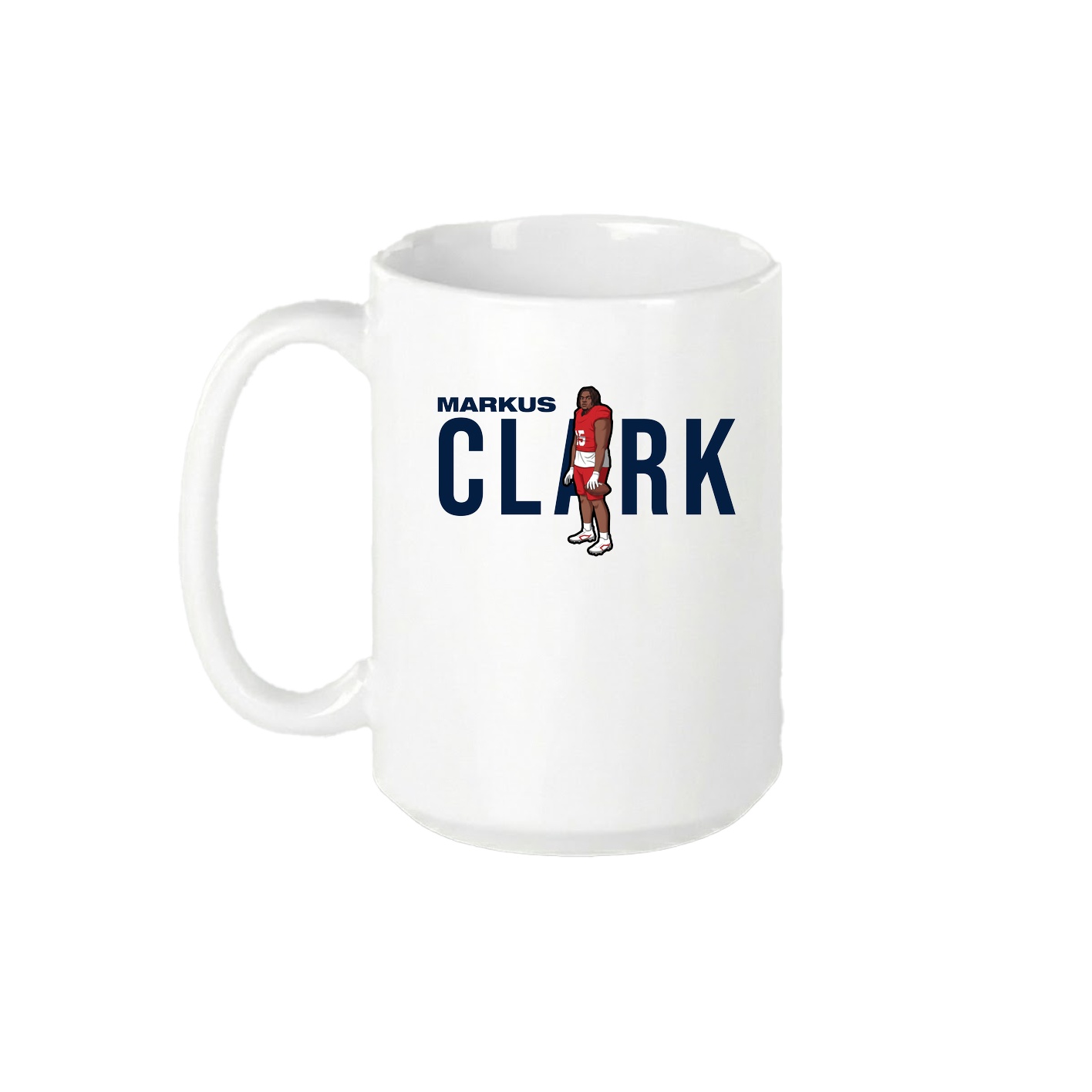 15oz Coffee Mug — Player Name in White