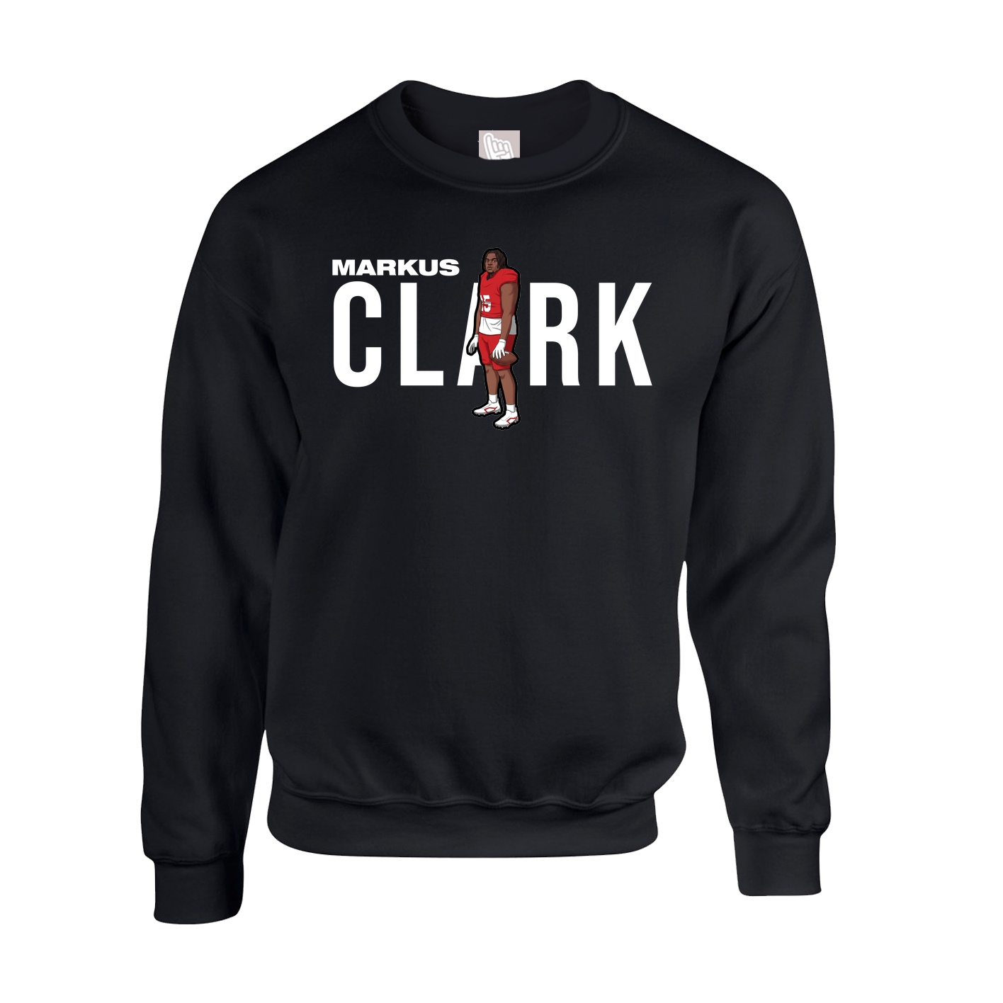 Fleece Crew — Player Name in Black