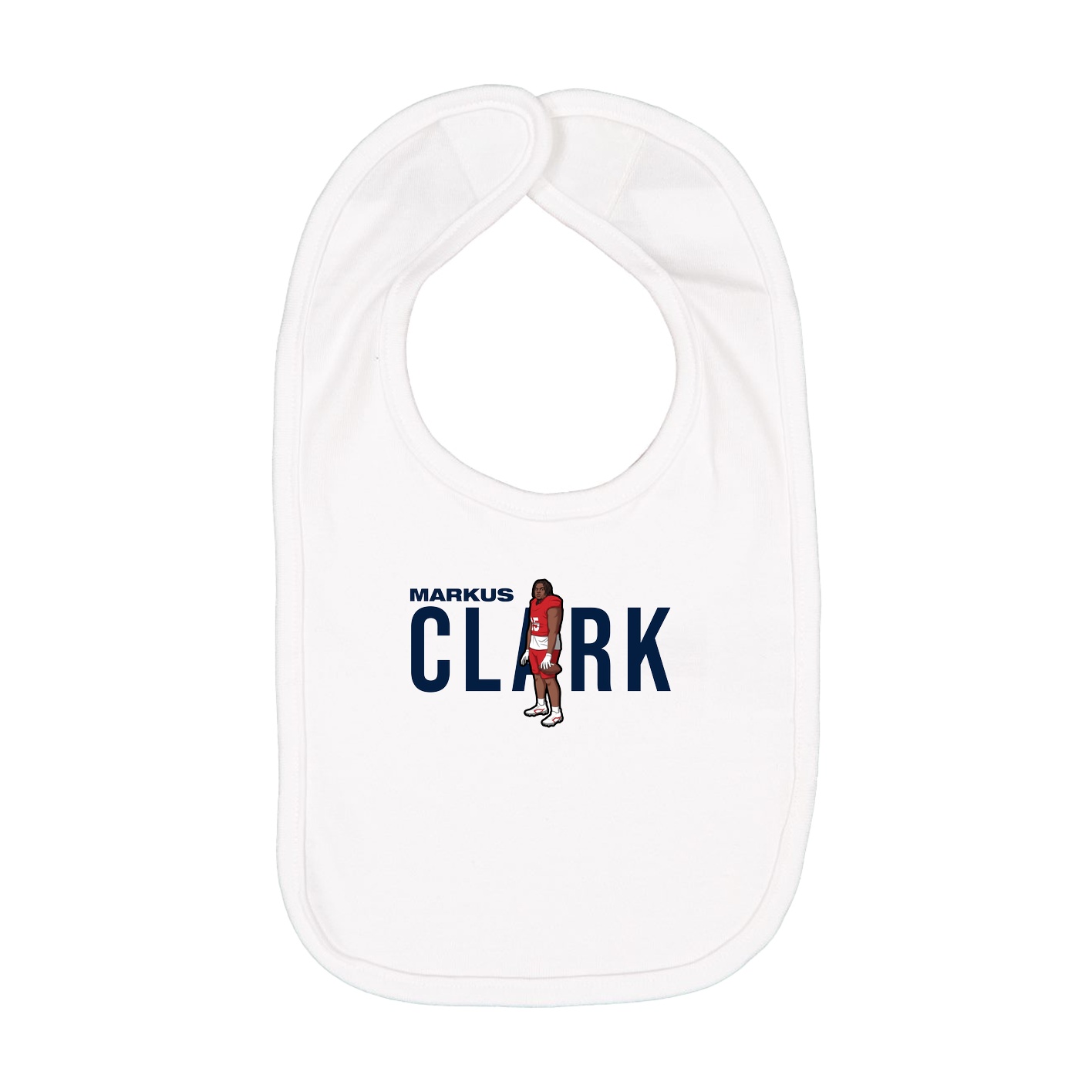 Infant Bib — Player Name in White