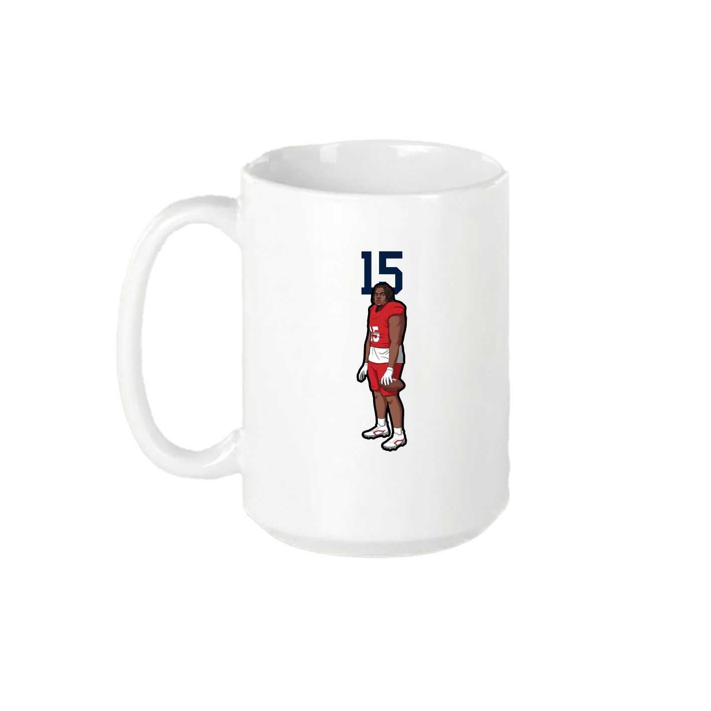 15oz Coffee Mug — Number Top in White
