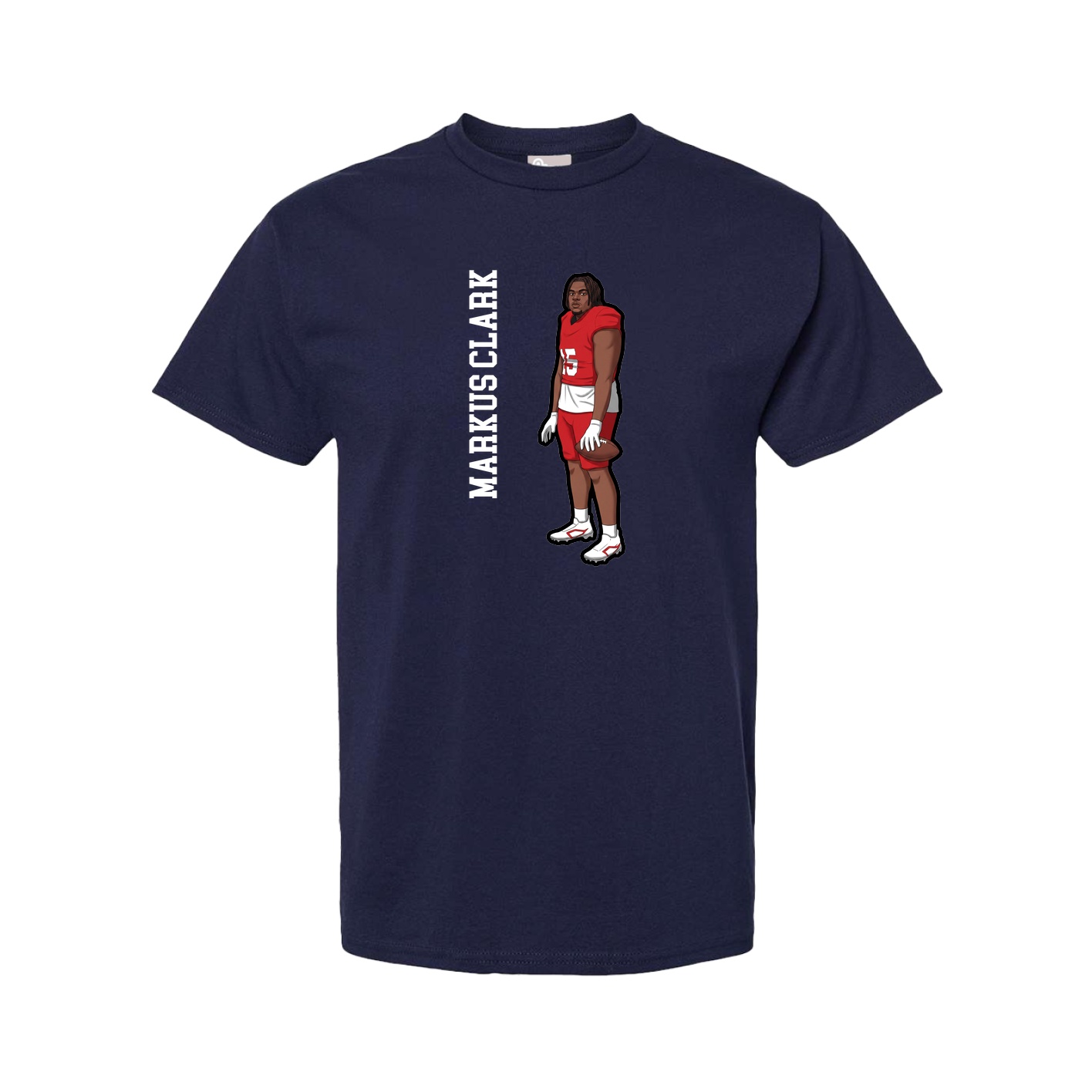 Tee — Name Vertical in Navy