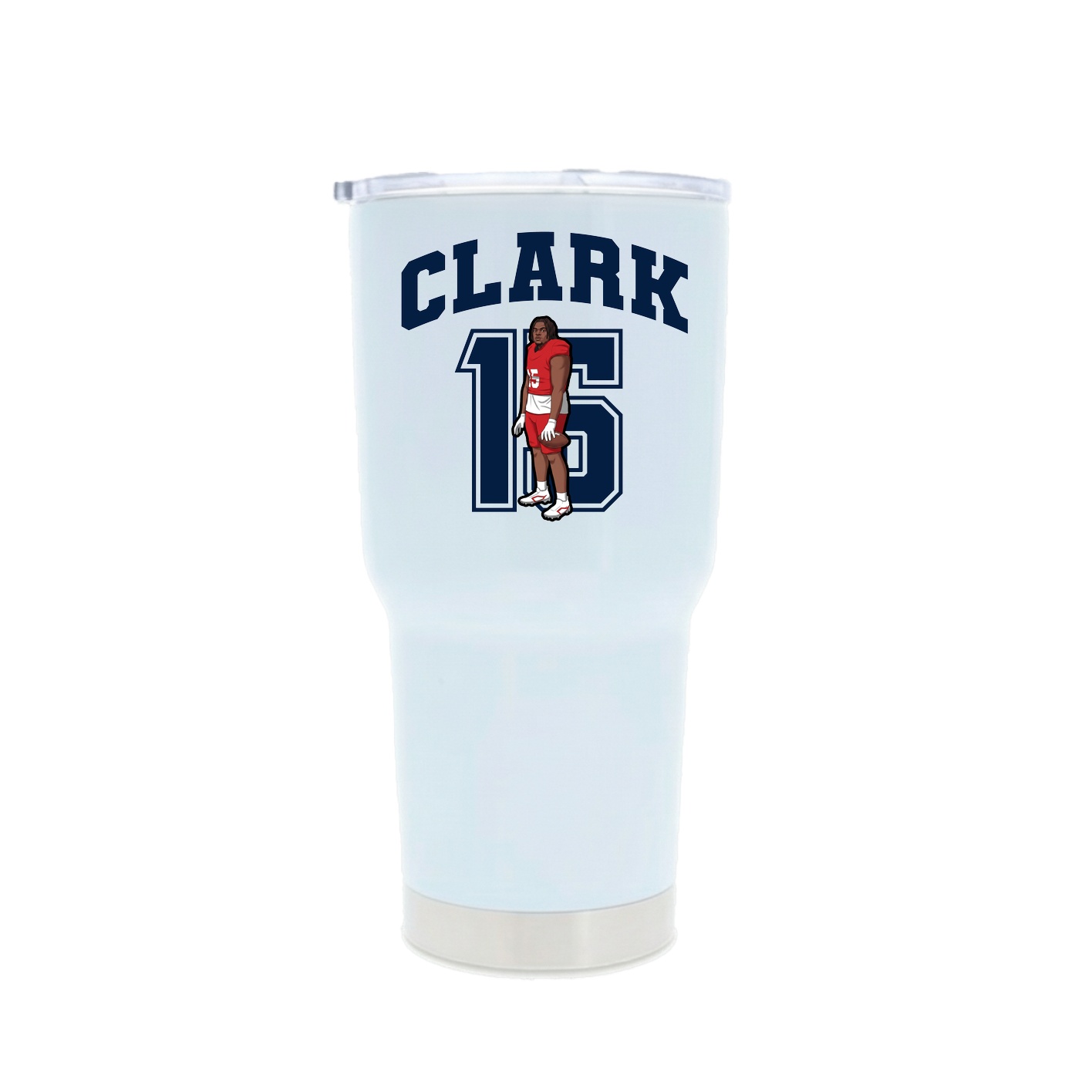 30oz Stainless Steel Tumbler — Number in White