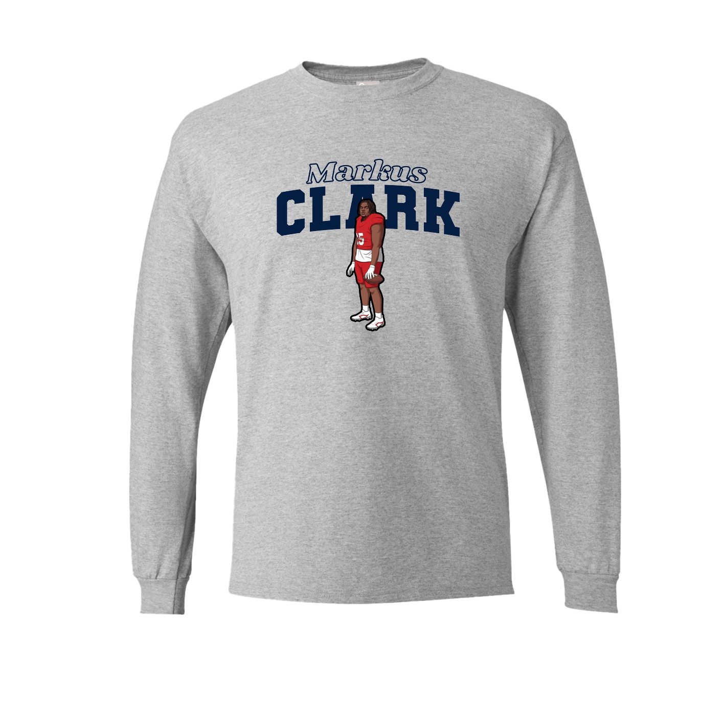 Long Sleeve Tee — Name Arch in Grey