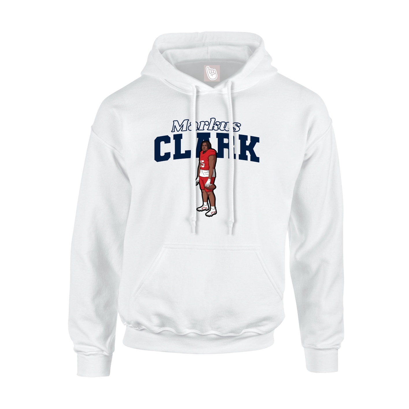 Hoodie — Name Arch in White