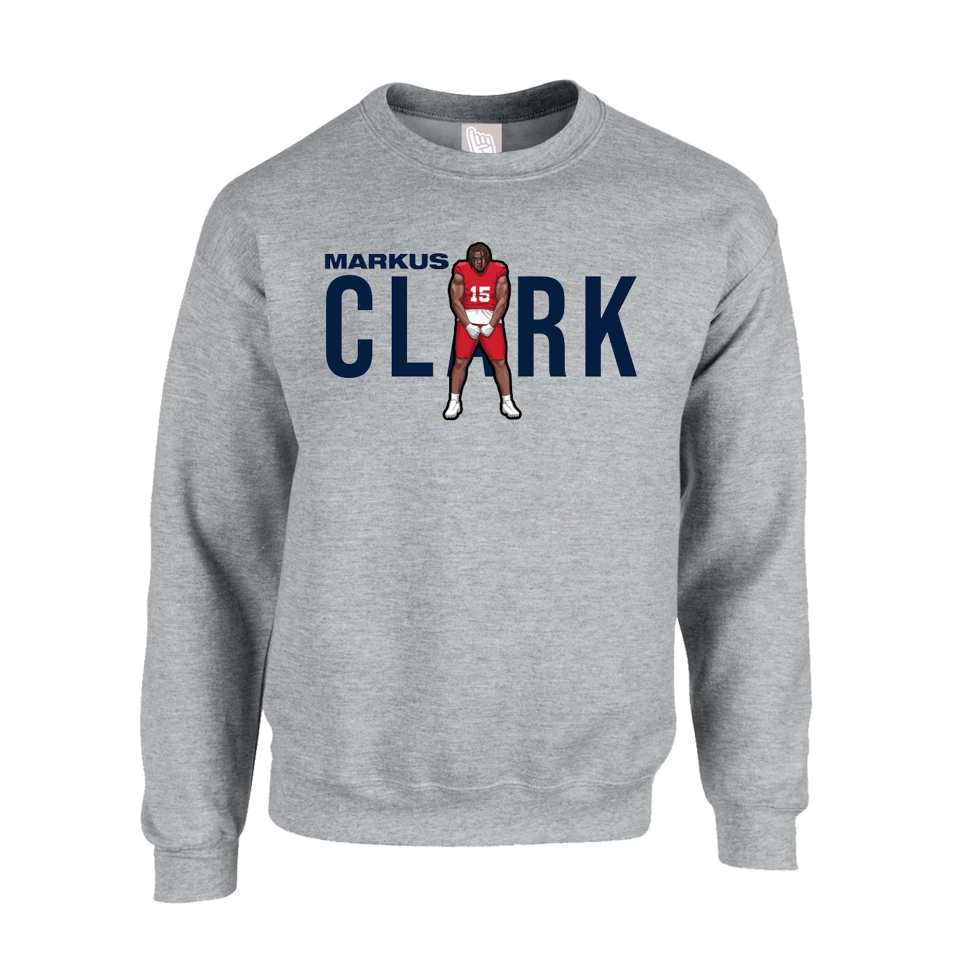 Fleece Crew — Player Name in Grey