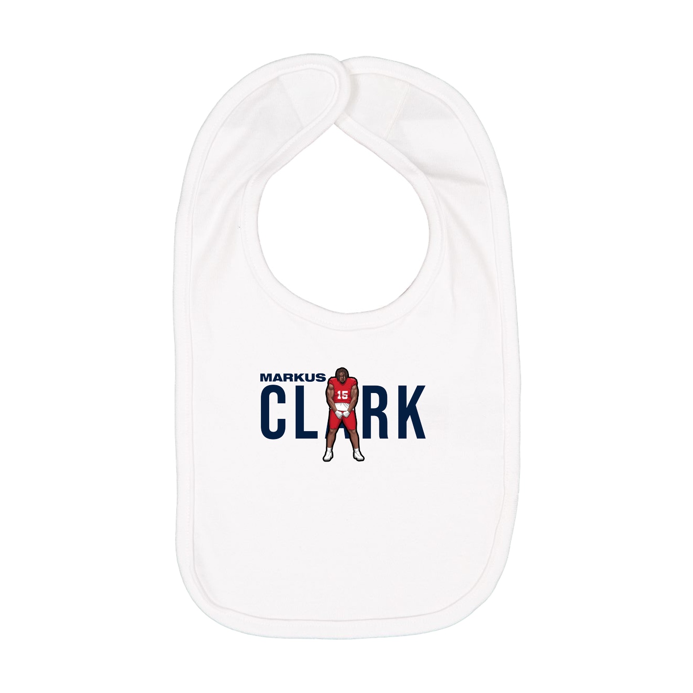 Infant Bib — Player Name in White
