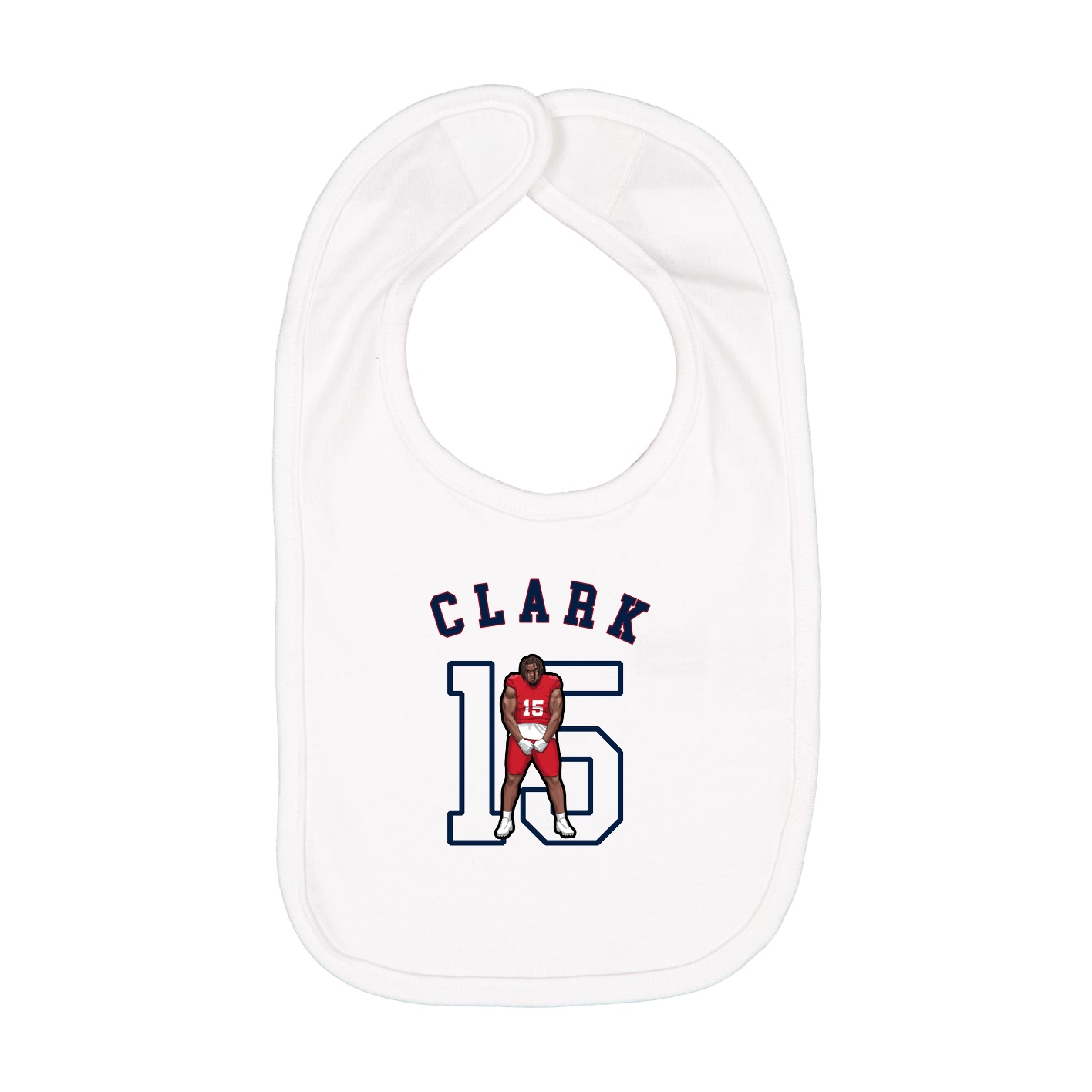 Infant Bib — Shirsey Arch in White
