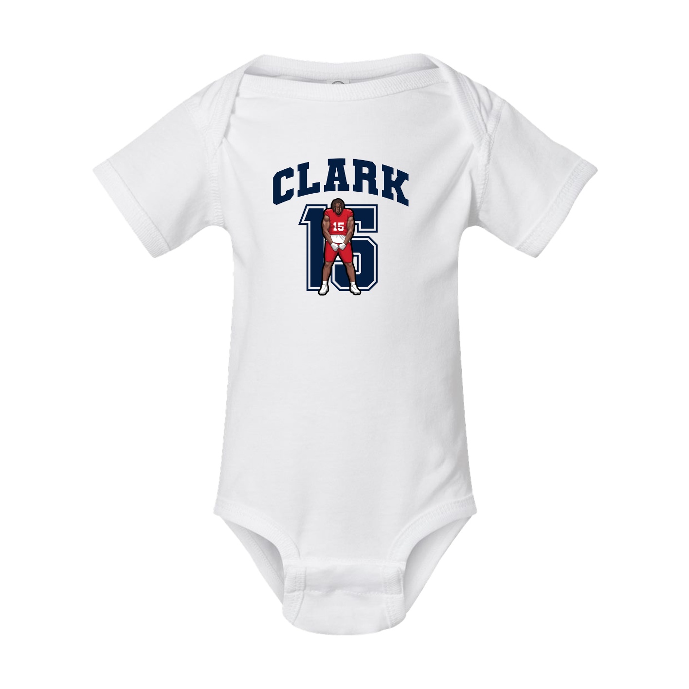 Baby Onesie — Number in White