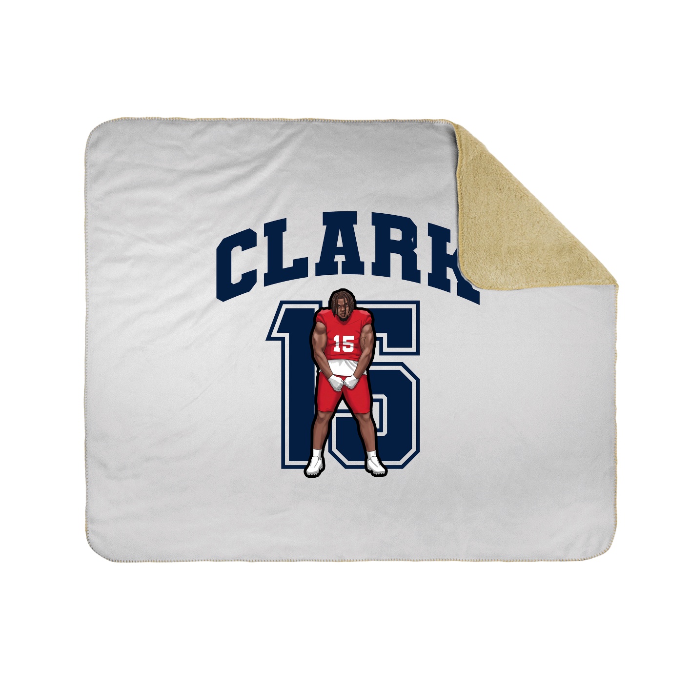 Throw Blanket — Number in White
