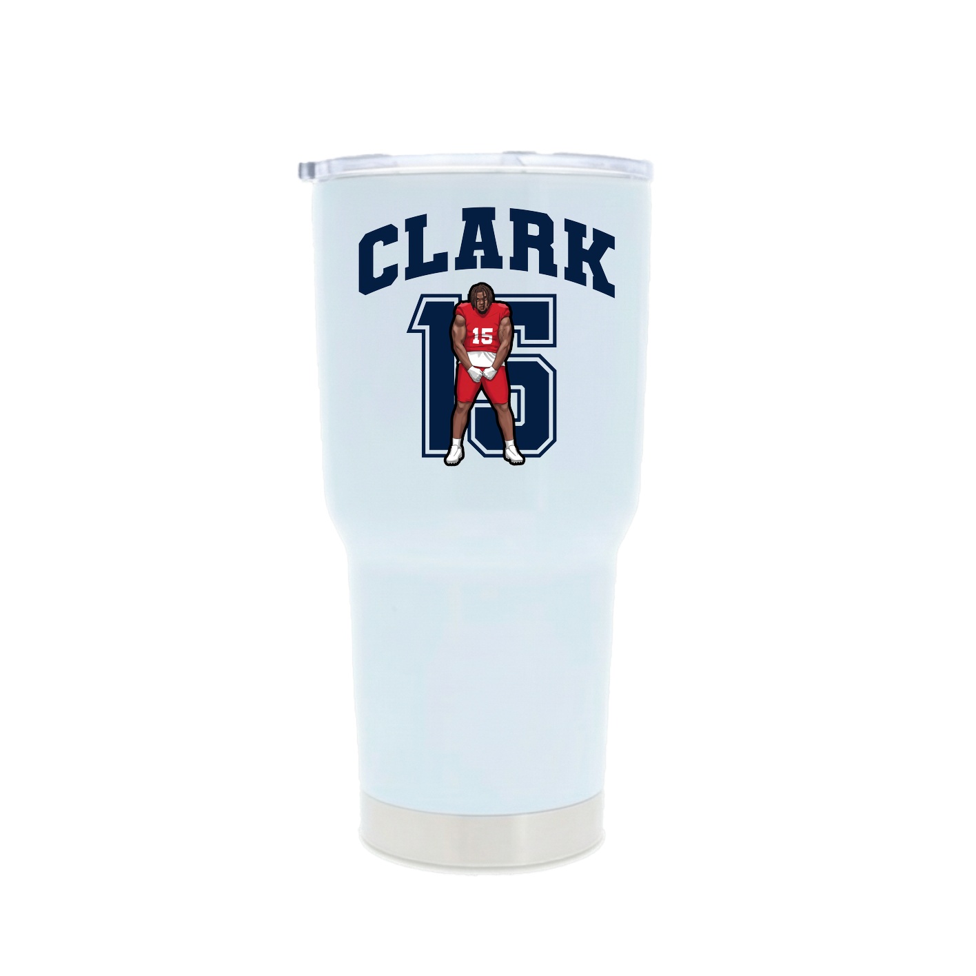 30oz Stainless Steel Tumbler — Number in White