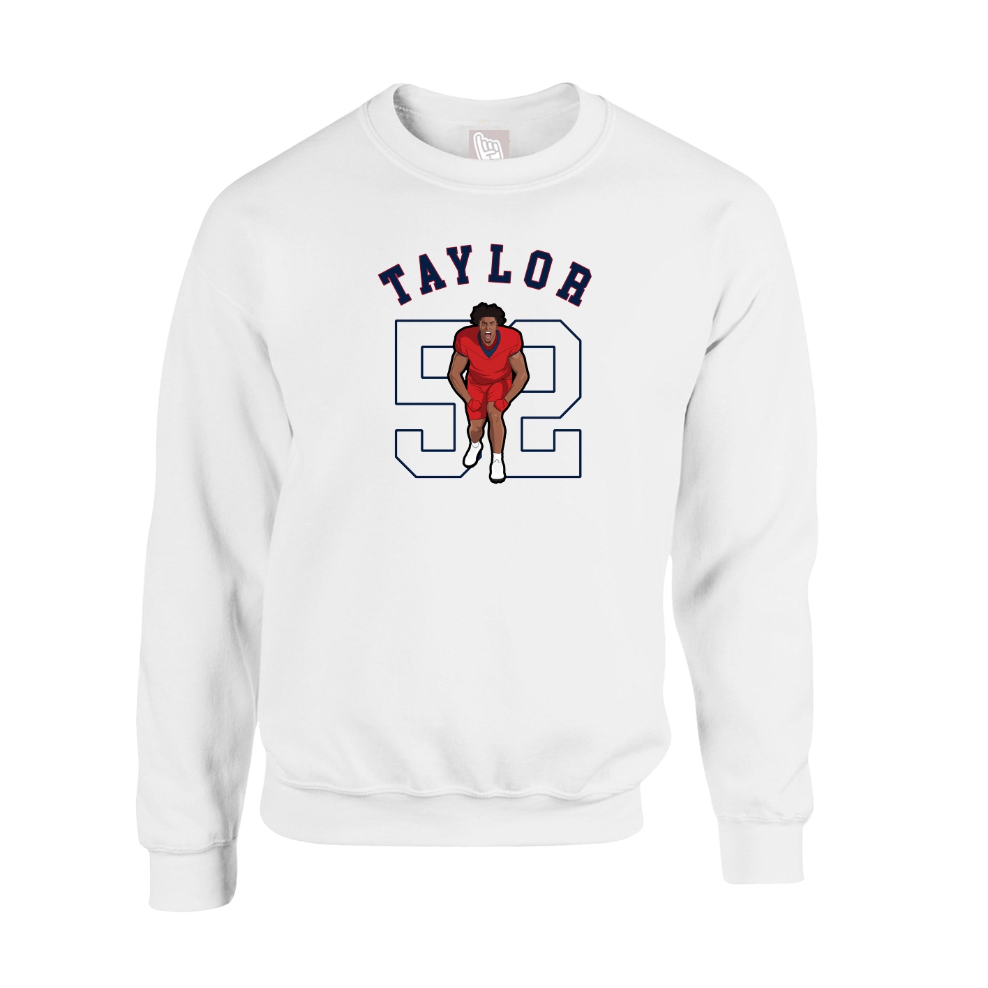 Fleece Crew — Shirsey Arch in White