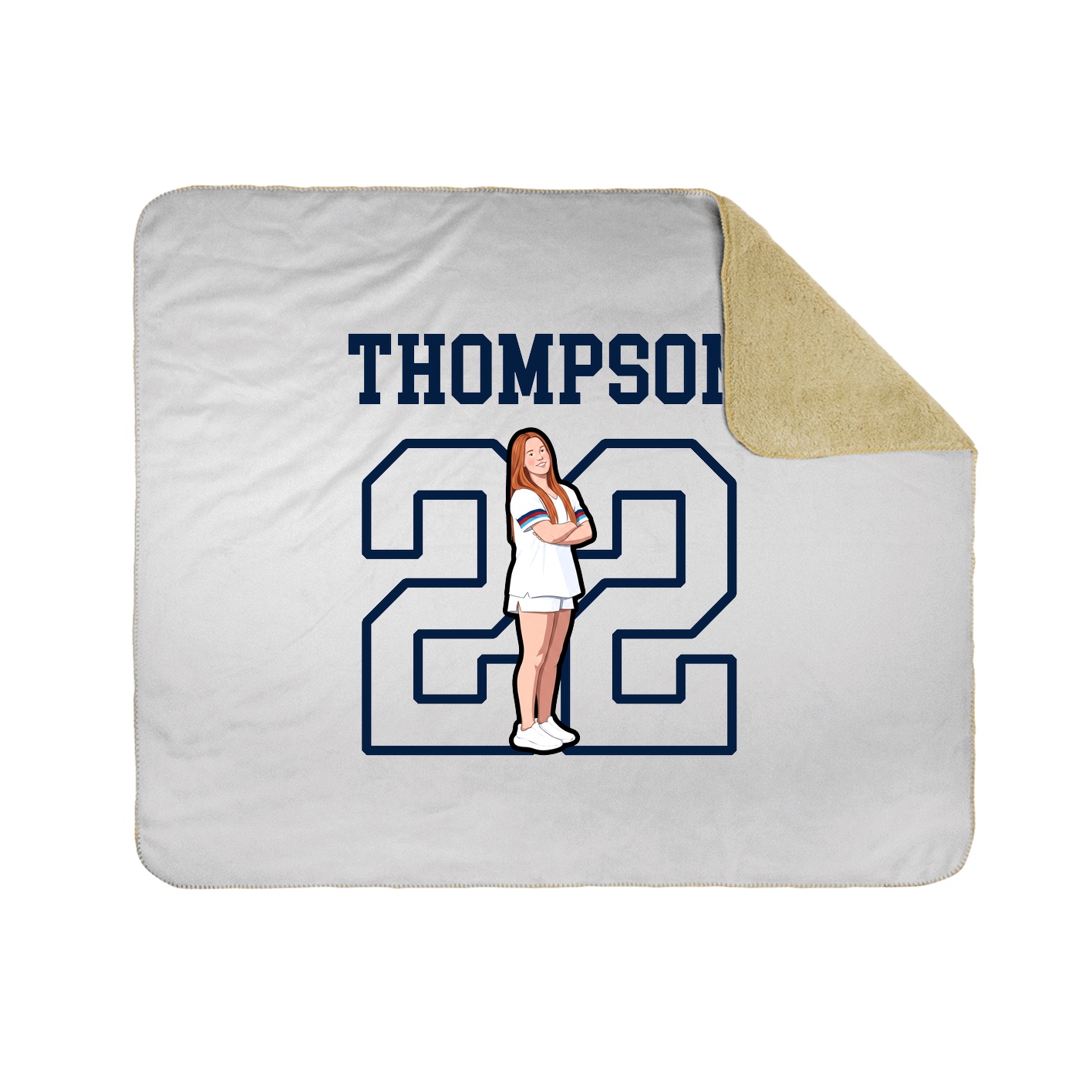 Throw Blanket — Shirsey in White