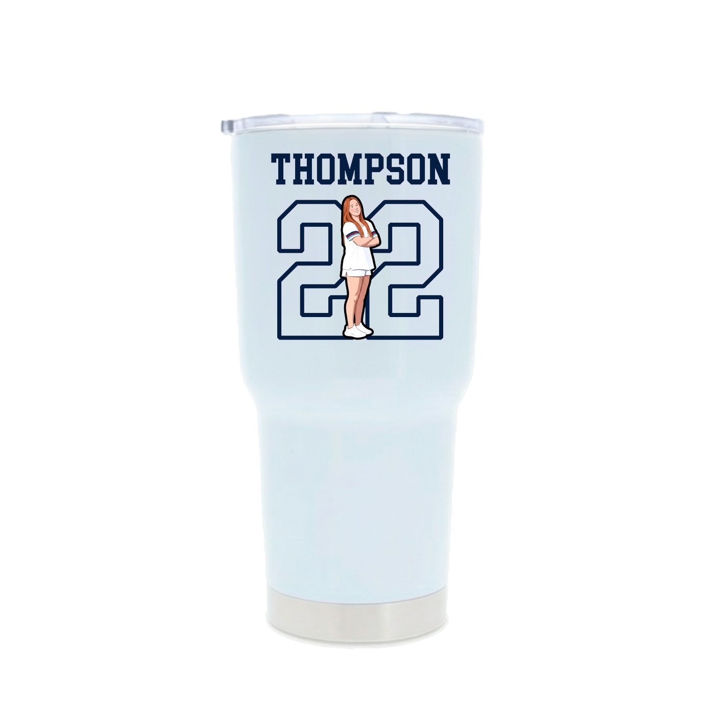 30oz Stainless Steel Tumbler — Shirsey in White