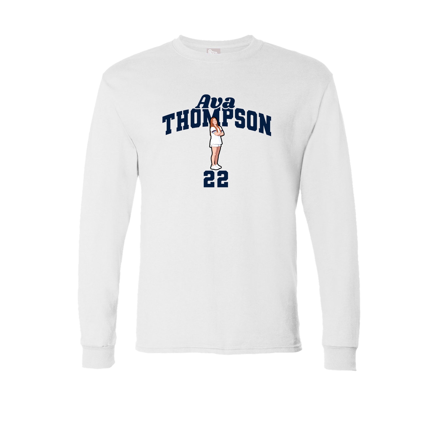 Long Sleeve Tee — Signature Arch in White