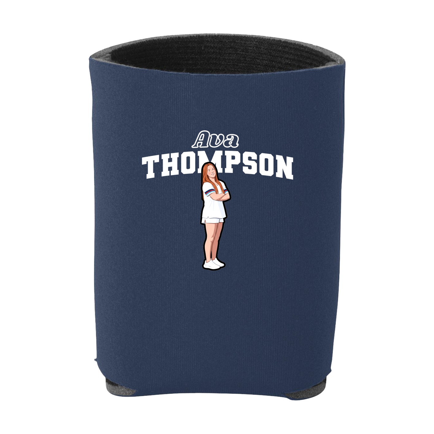 Can Holder — Name Arch in Navy
