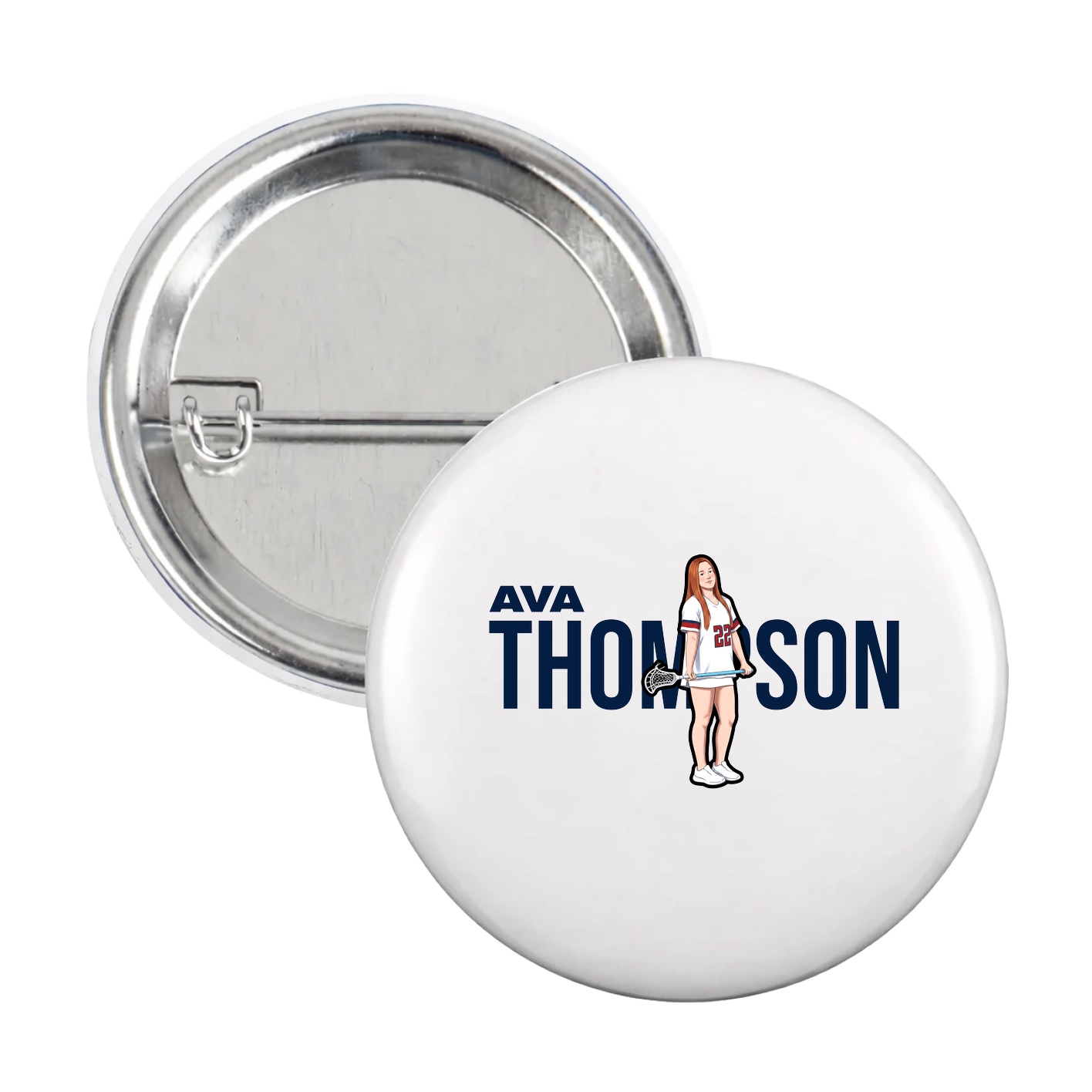 Game Day Button — Player Name in White