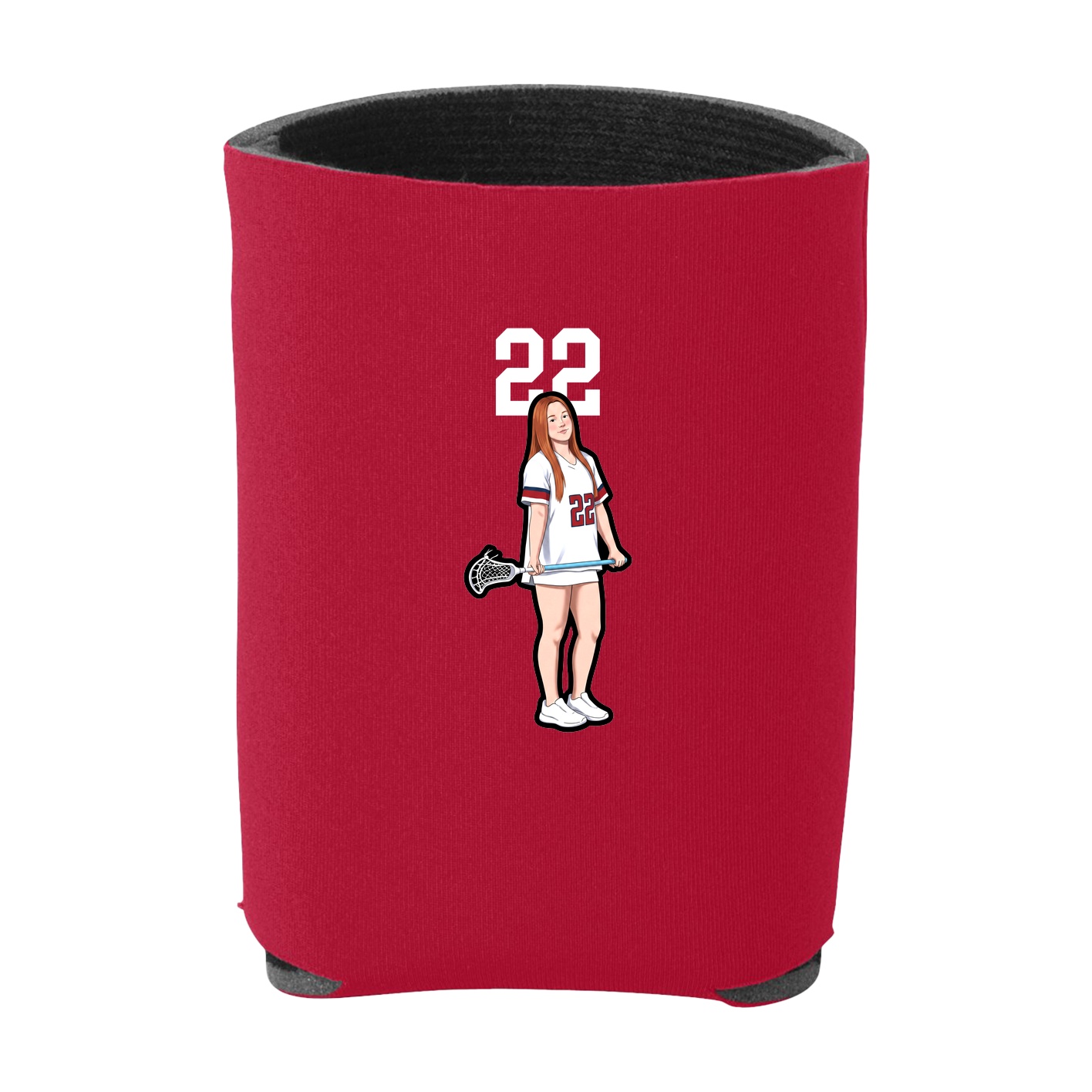 Can Holder — Number Top in Red