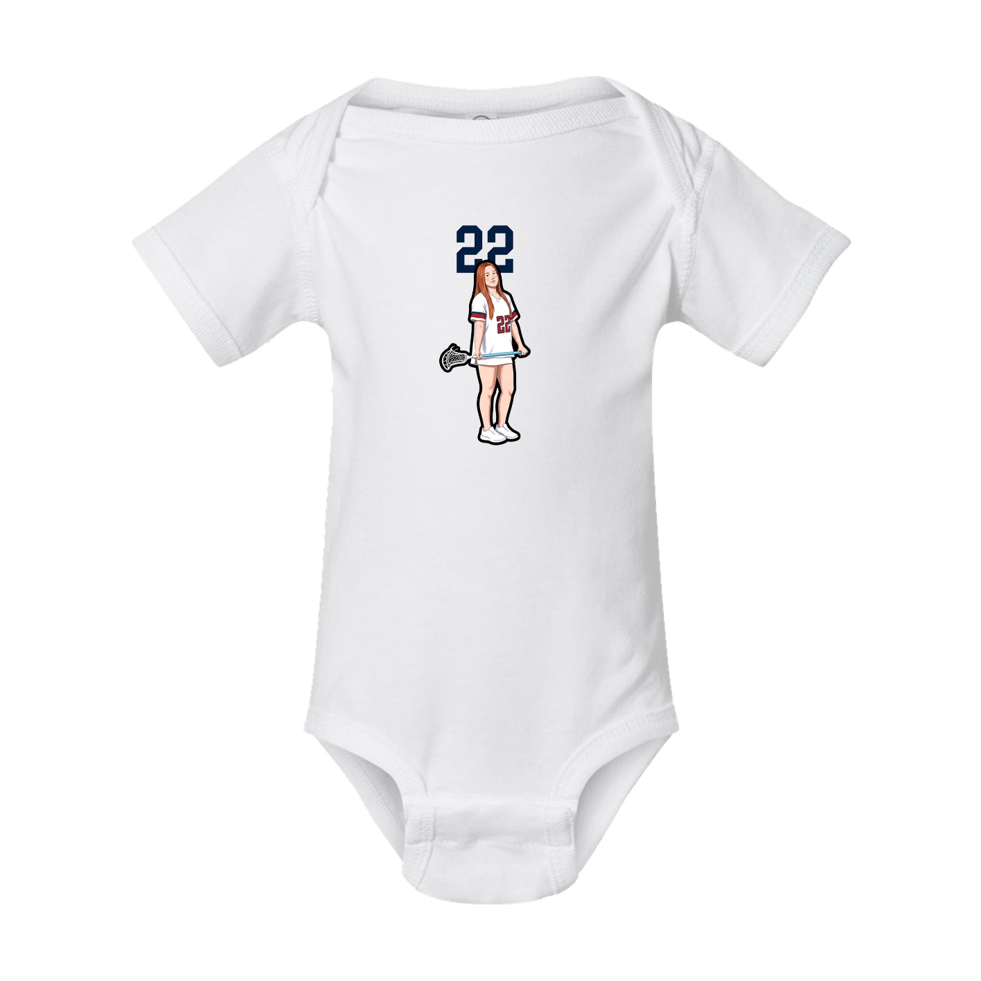 Baby Onesie — Number Top in White