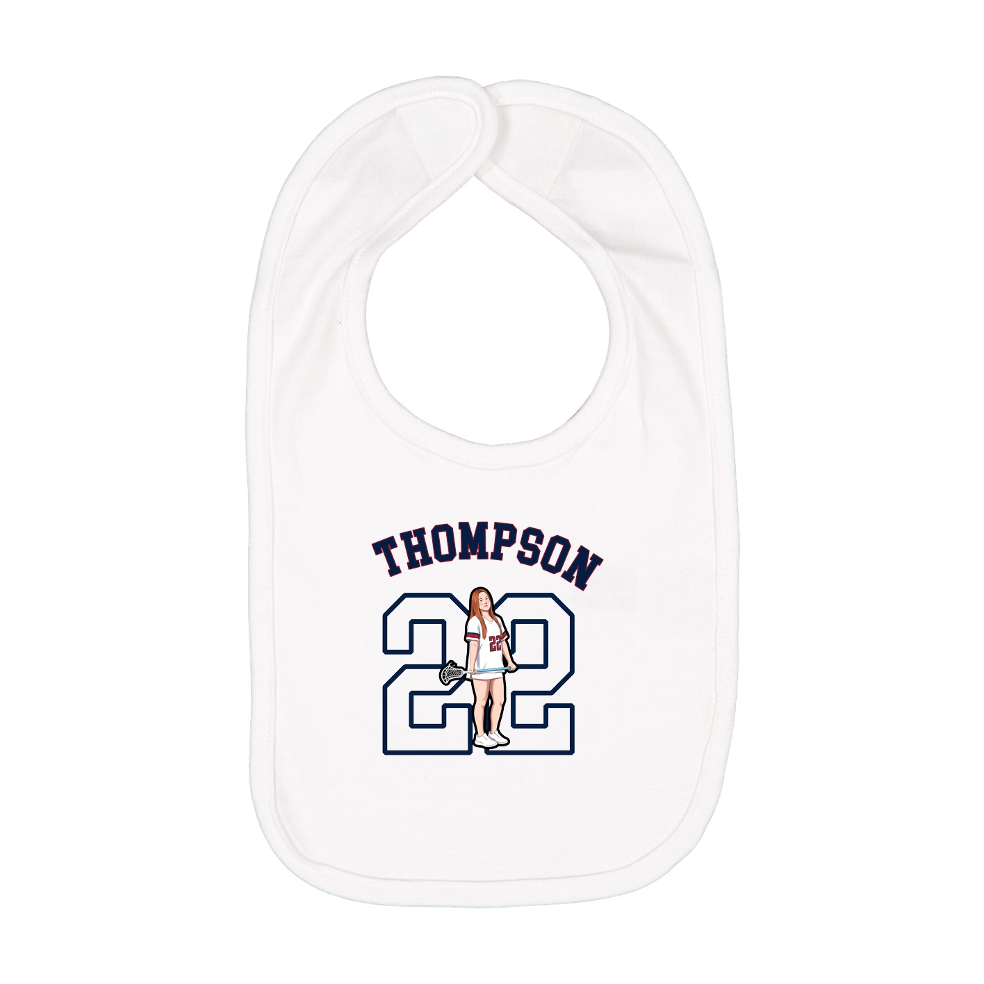 Infant Bib — Shirsey Arch in White
