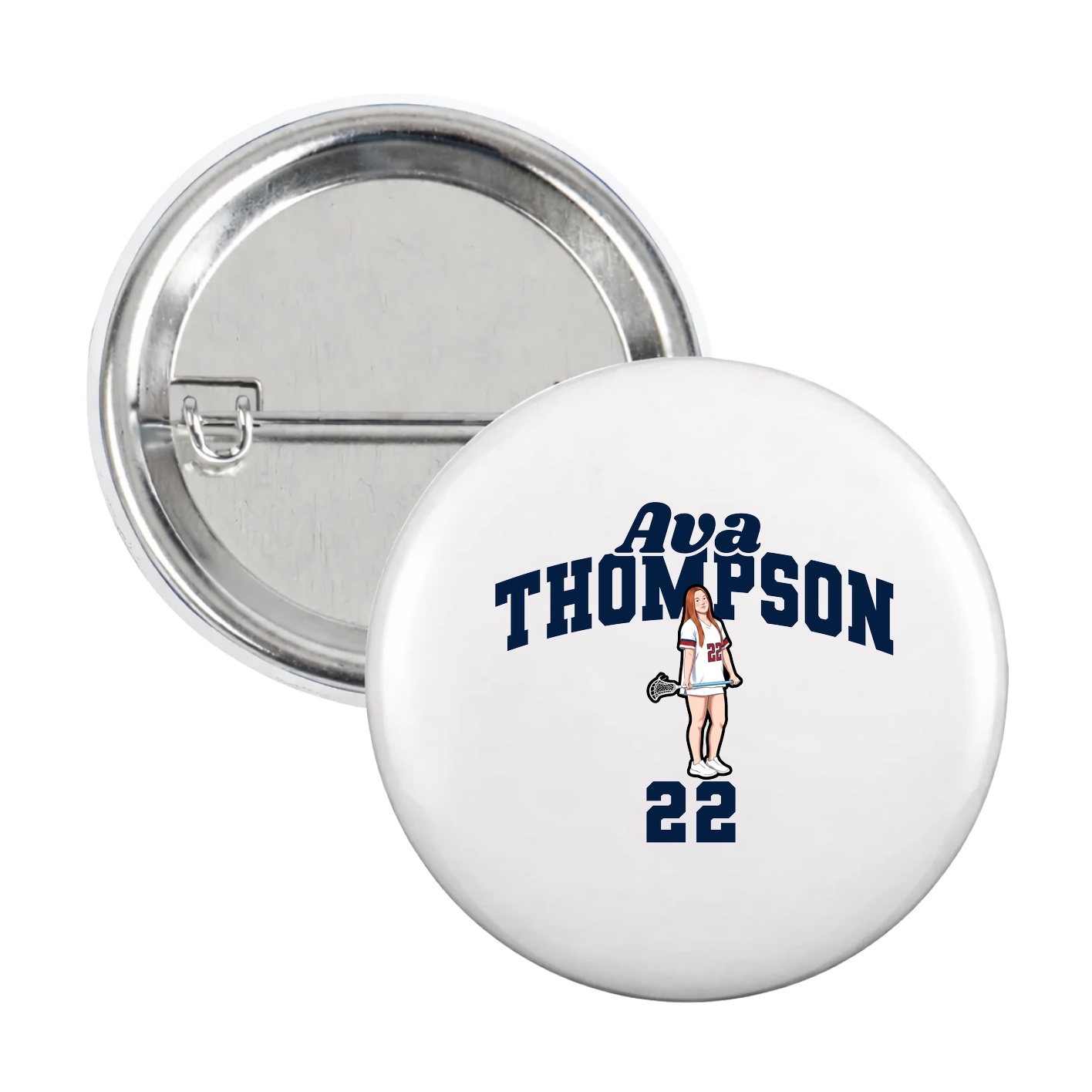 Game Day Button — Signature Arch in White