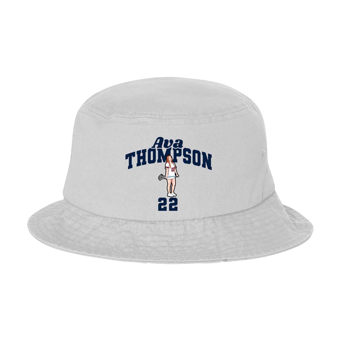 Bucket Cap — Signature Arch in White