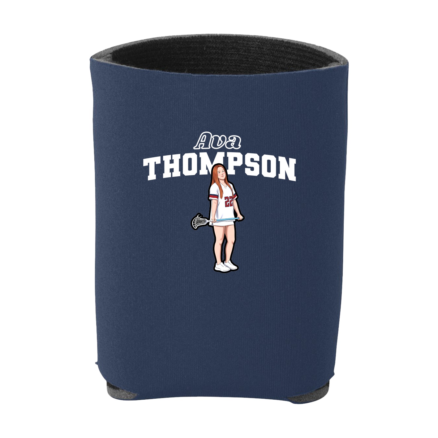 Can Holder — Name Arch in Navy