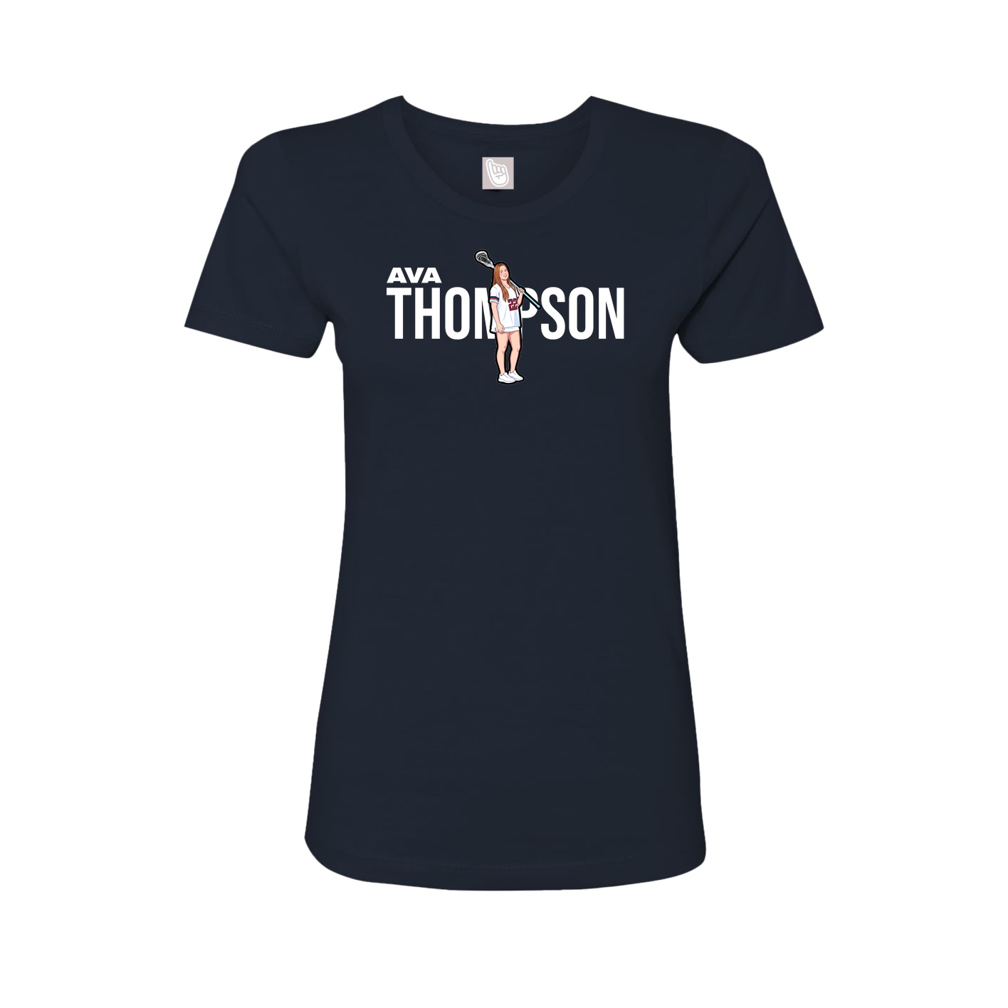 Womens Tee — Player Name in Navy