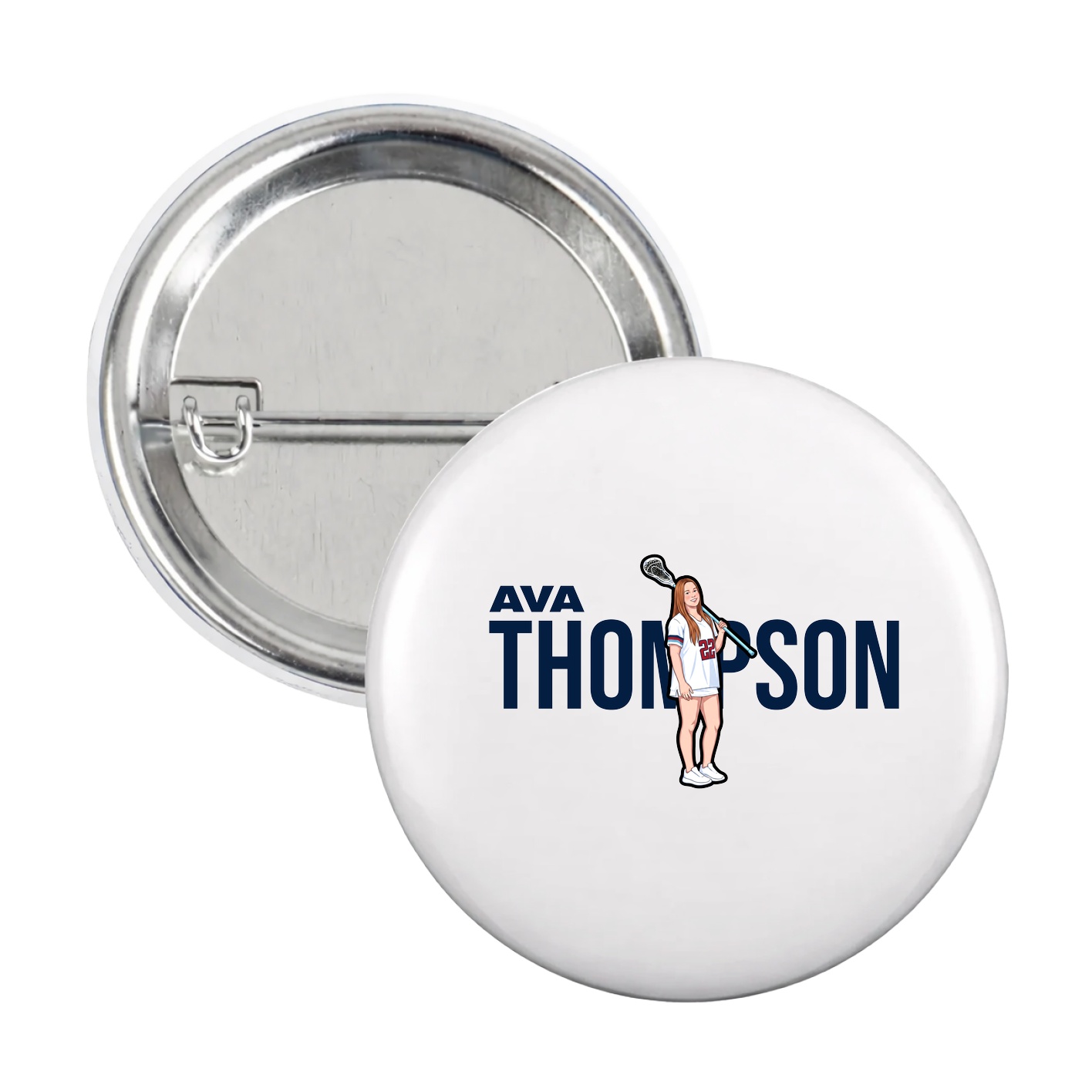 Game Day Button — Player Name in White