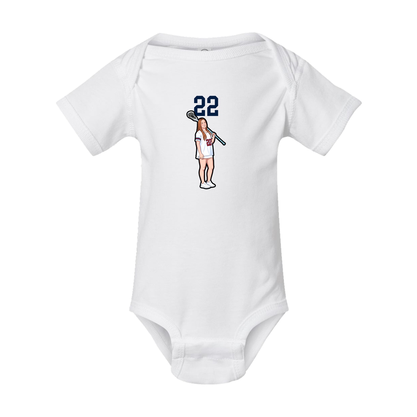 Baby Onesie — Number Top in White