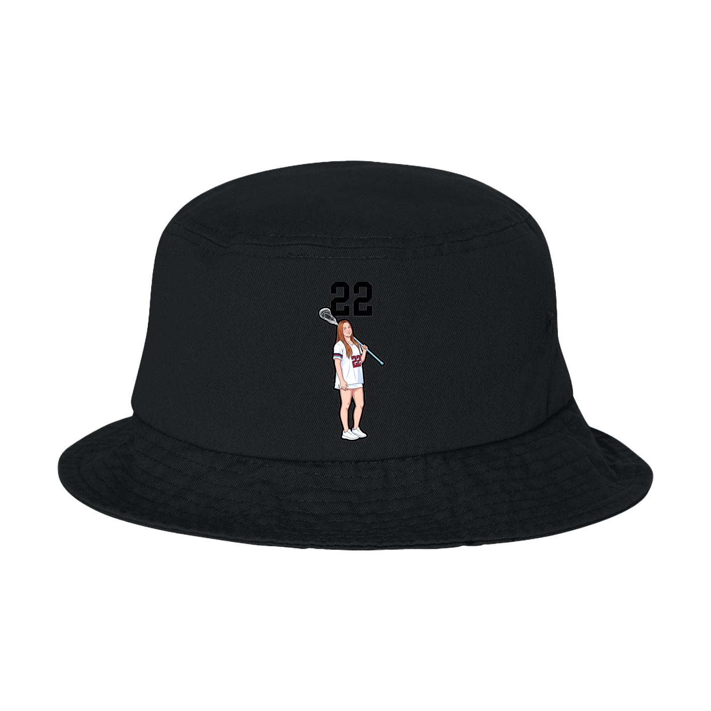 Bucket Cap — Number Top in Black