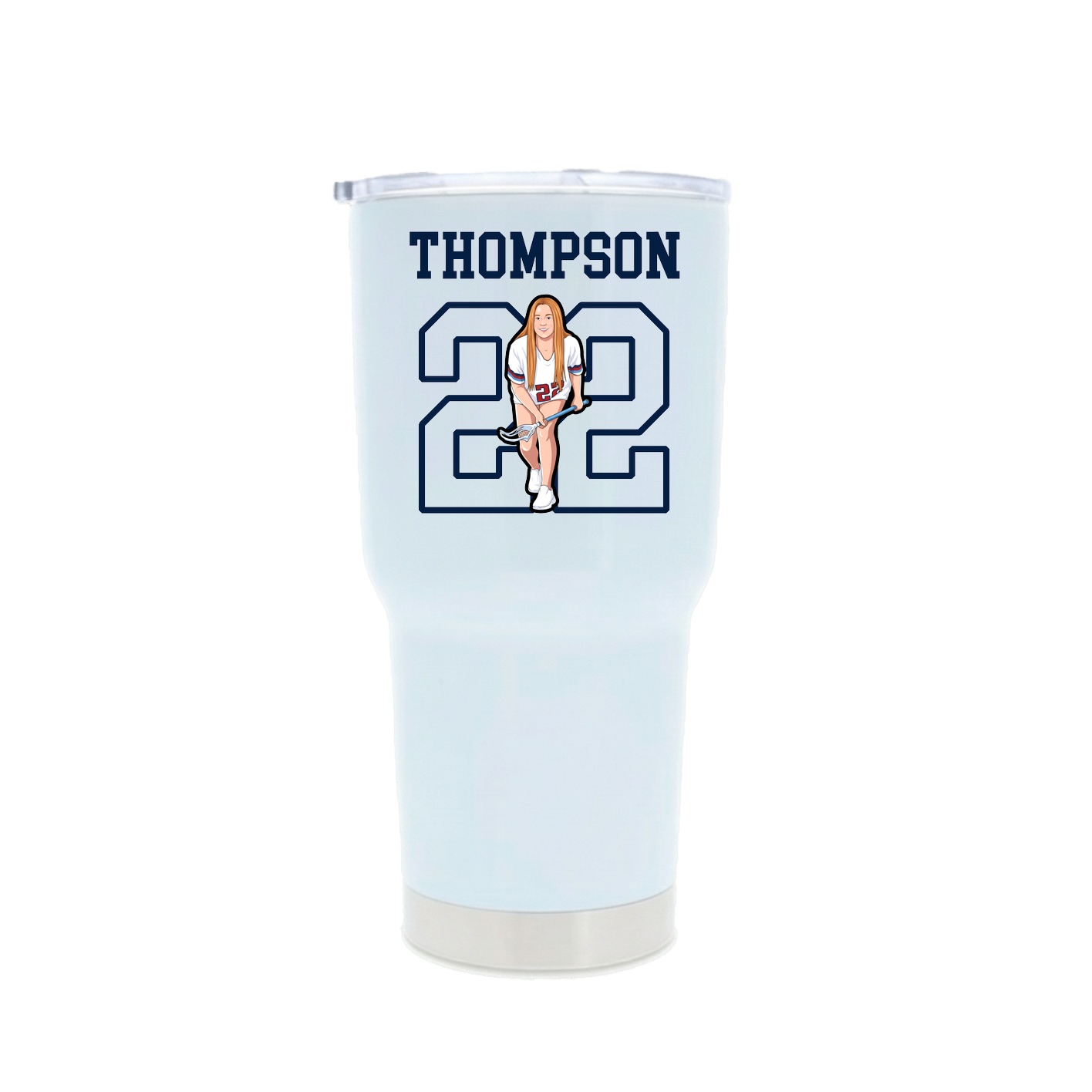 30oz Stainless Steel Tumbler — Shirsey in White
