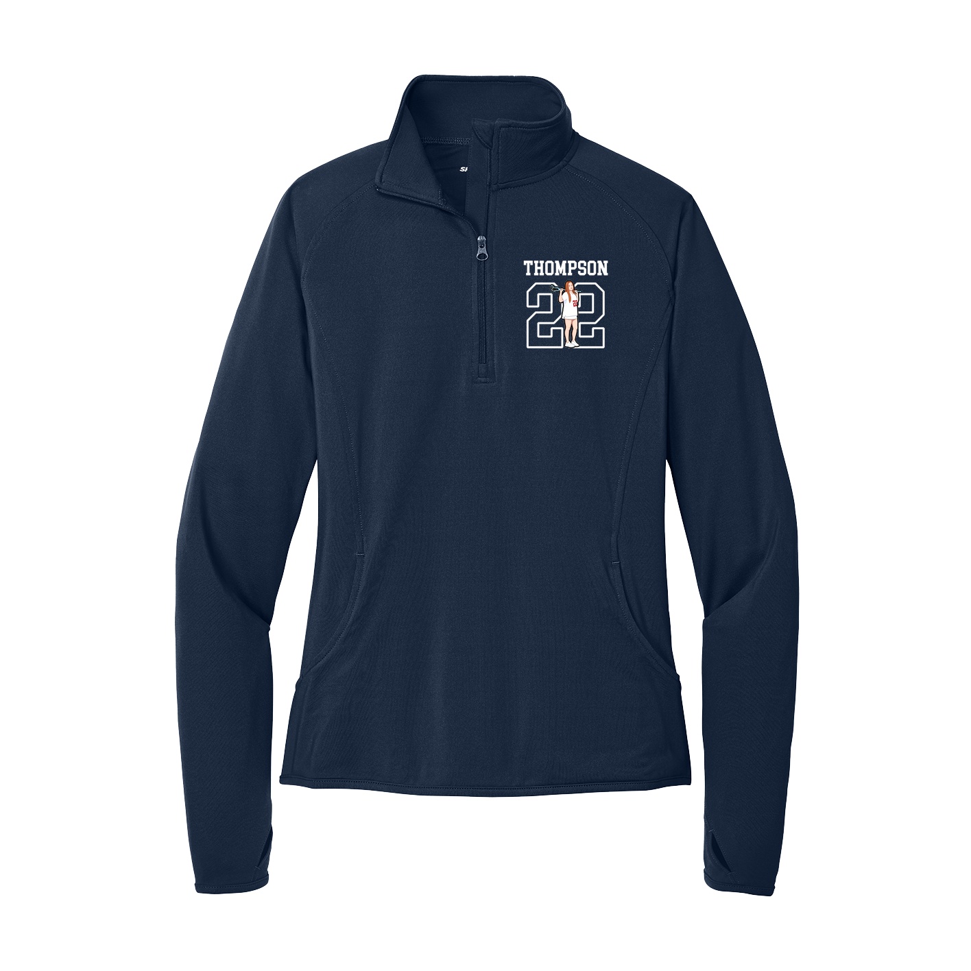 Women's Q-Zip Pullover — Shirsey in Navy
